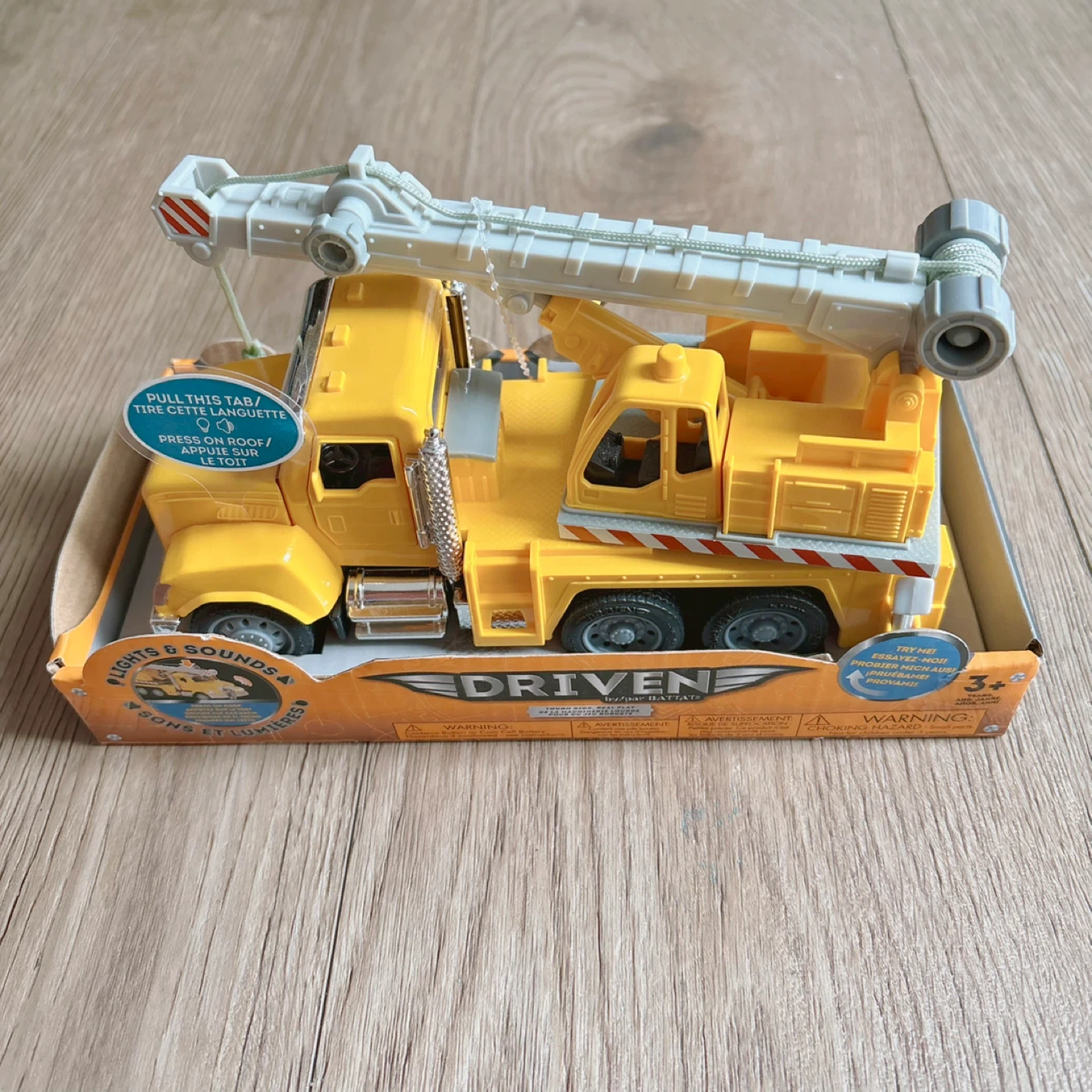 Brand new crane truck toy with lights and sounds