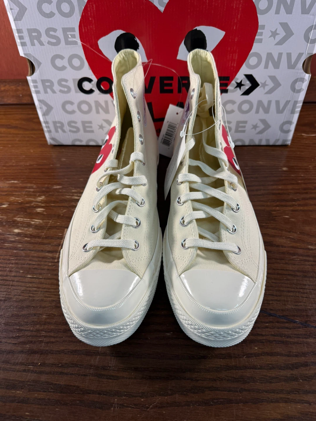 Converse x CDG PLAY Chuck 70 High White Men’s Sz 11/Women’s 14 - photo 5