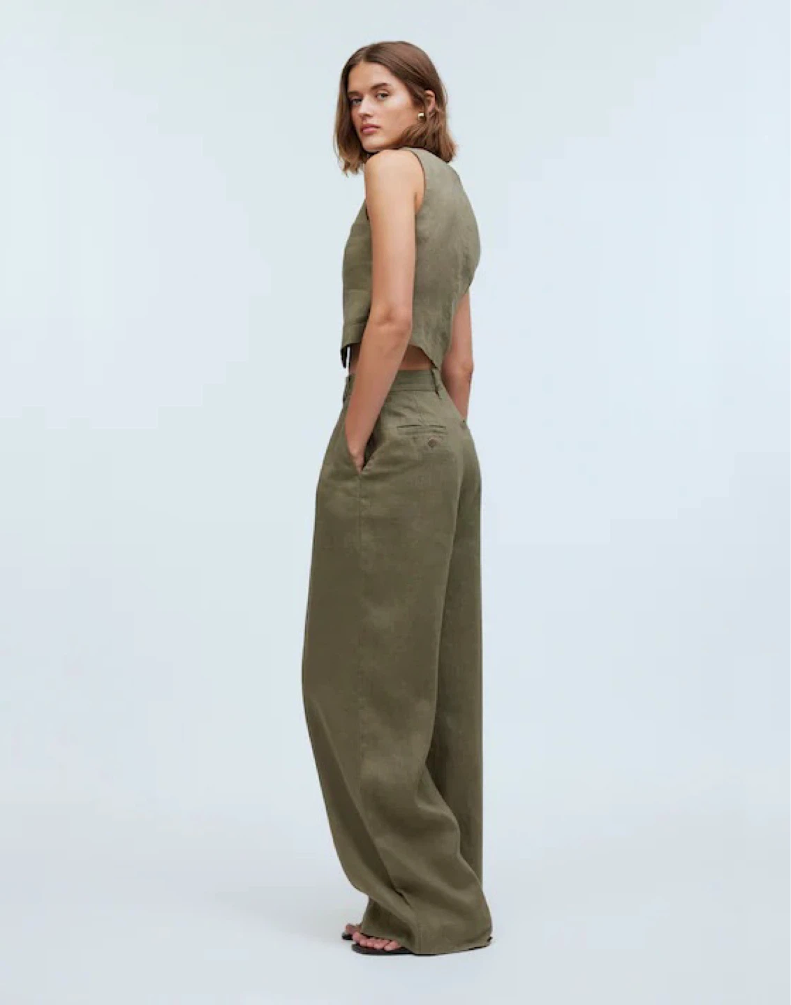 Madewell The Harlow 100% Linen Wide Leg Pants - photo 3
