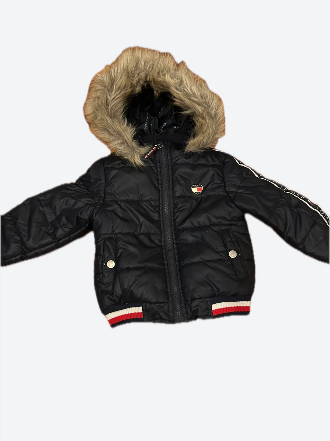Toddler Tommy Hilfiger Puffer Jacket with Fur Hood - photo 2