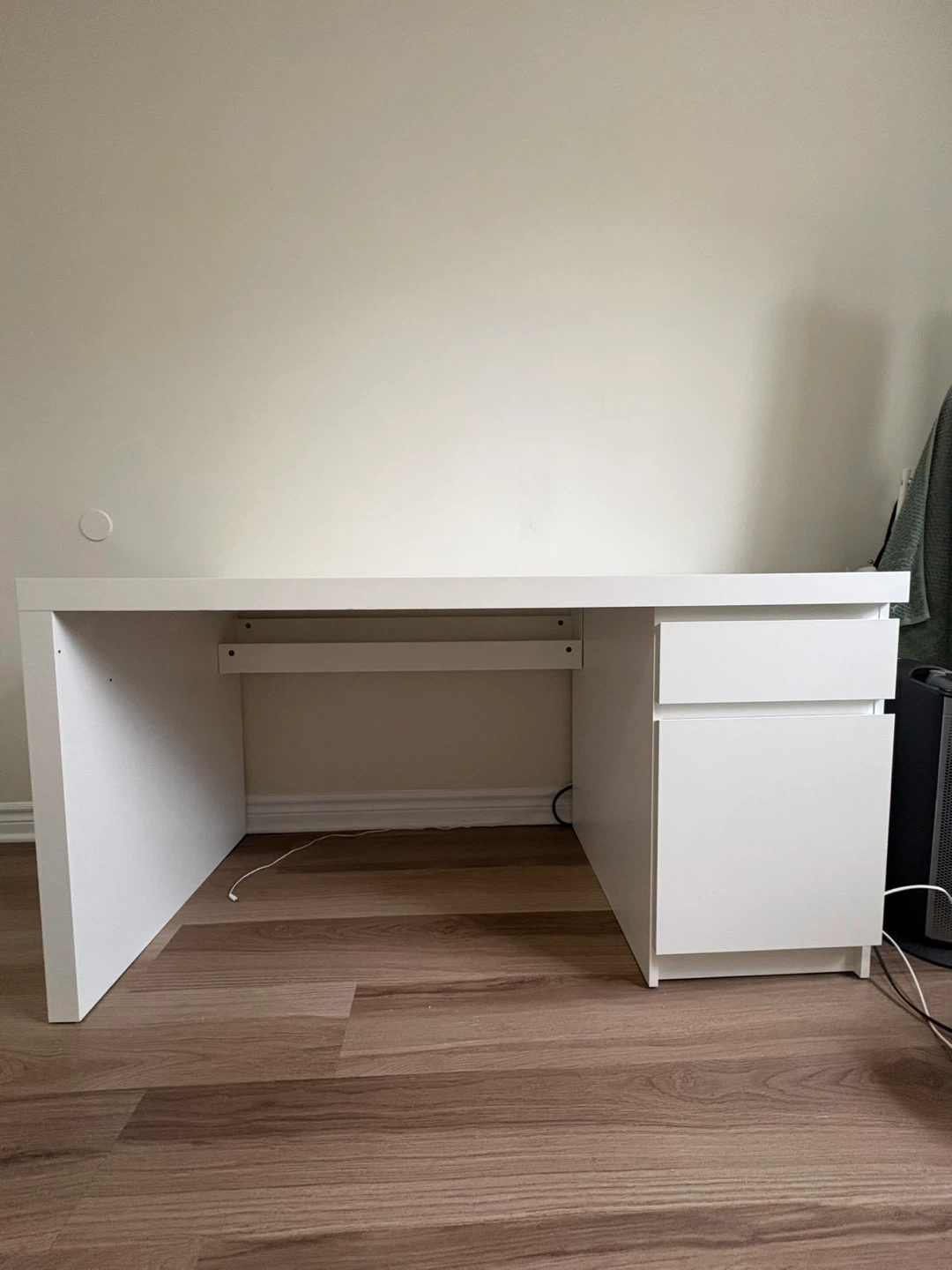 White IKEA Desk with Drawers - photo 5