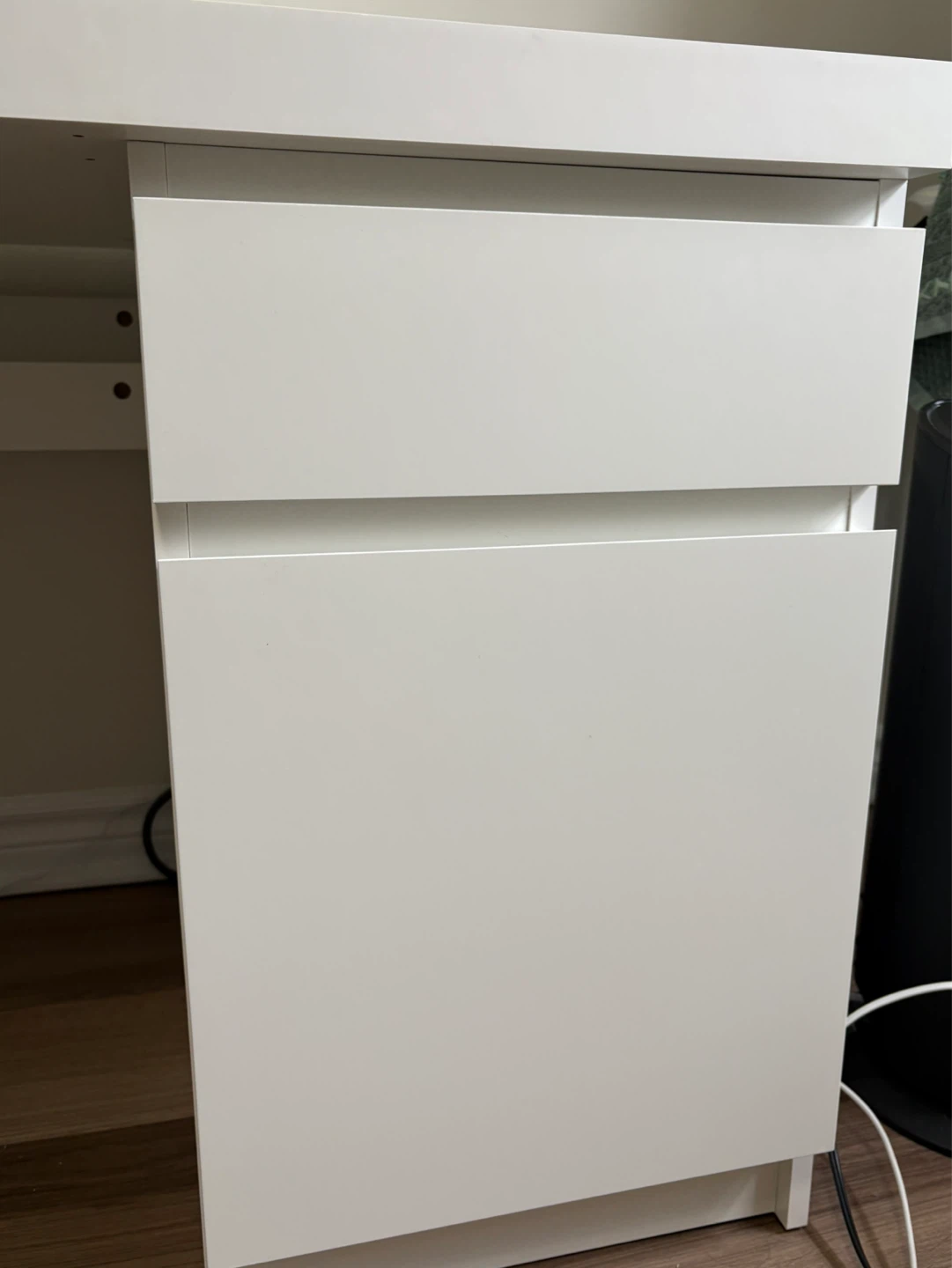 White IKEA Desk with Drawers - photo 3