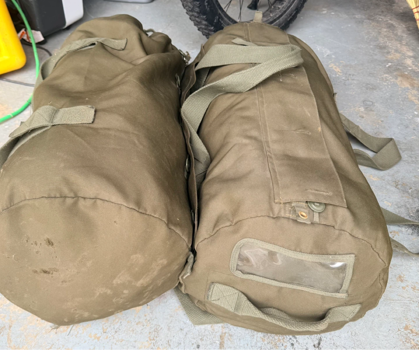 Vintage Olive Green Duffel Bags (Set of 2) - photo 2