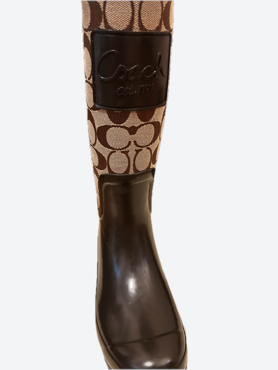 Coach Signature C Logo Rubber Rain Boots - Brand new, never used - photo 2