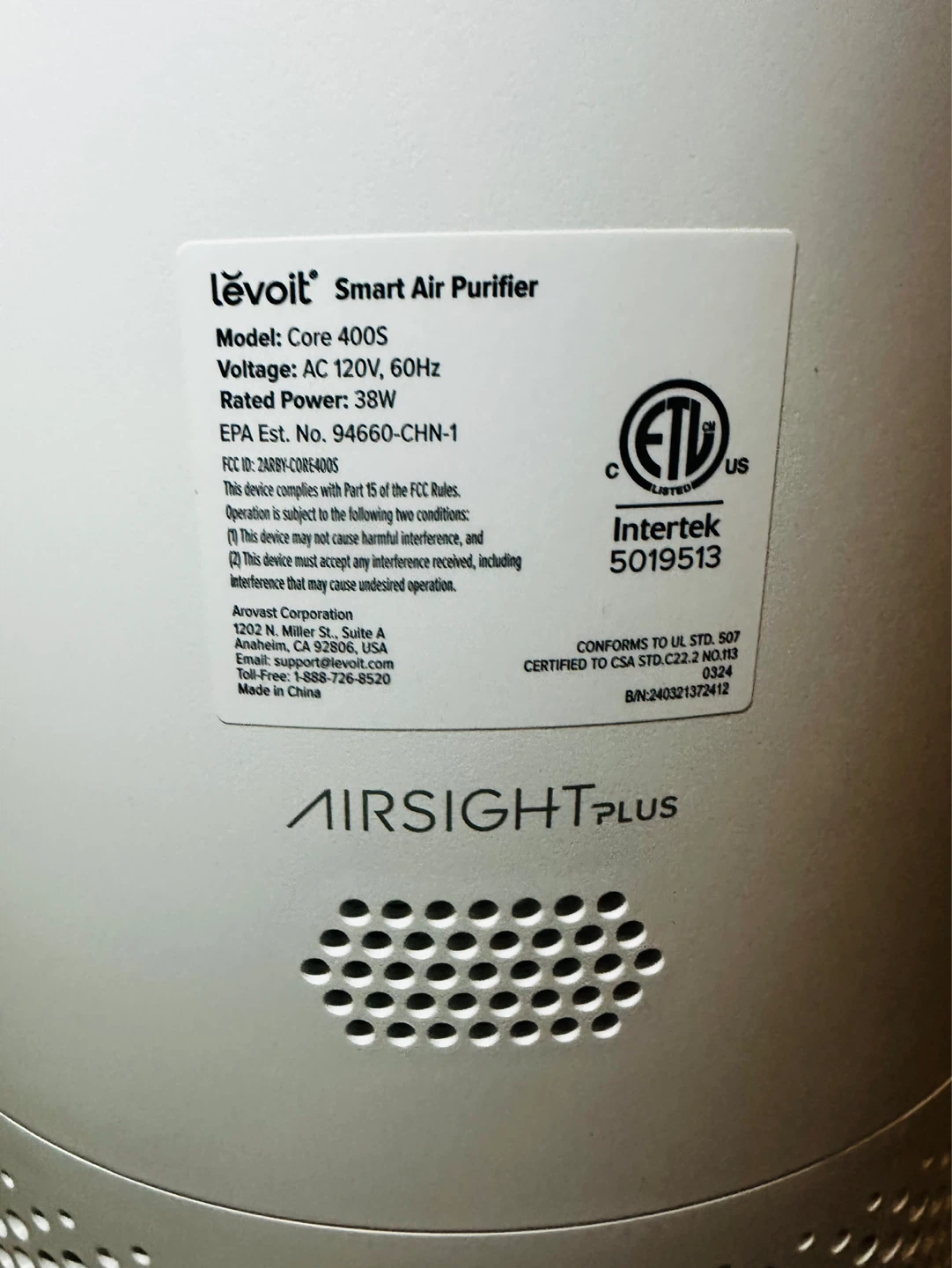 Levoit Core 400S Smart Air Purifier - photo 5