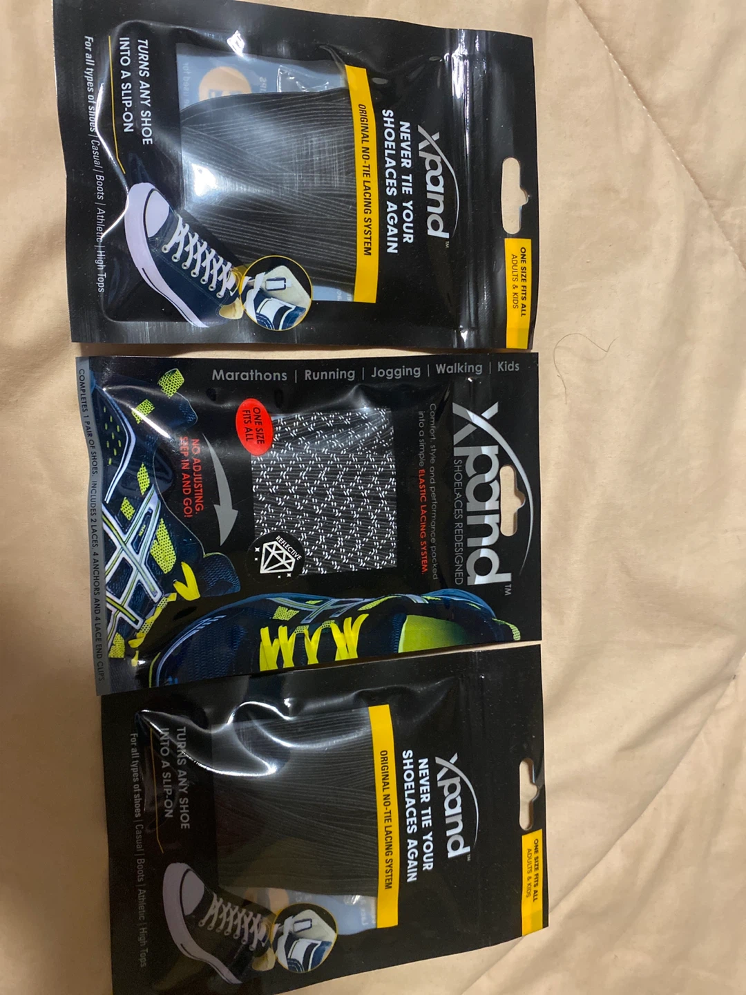 Xpand No-Tie Shoelaces (3 Pairs)