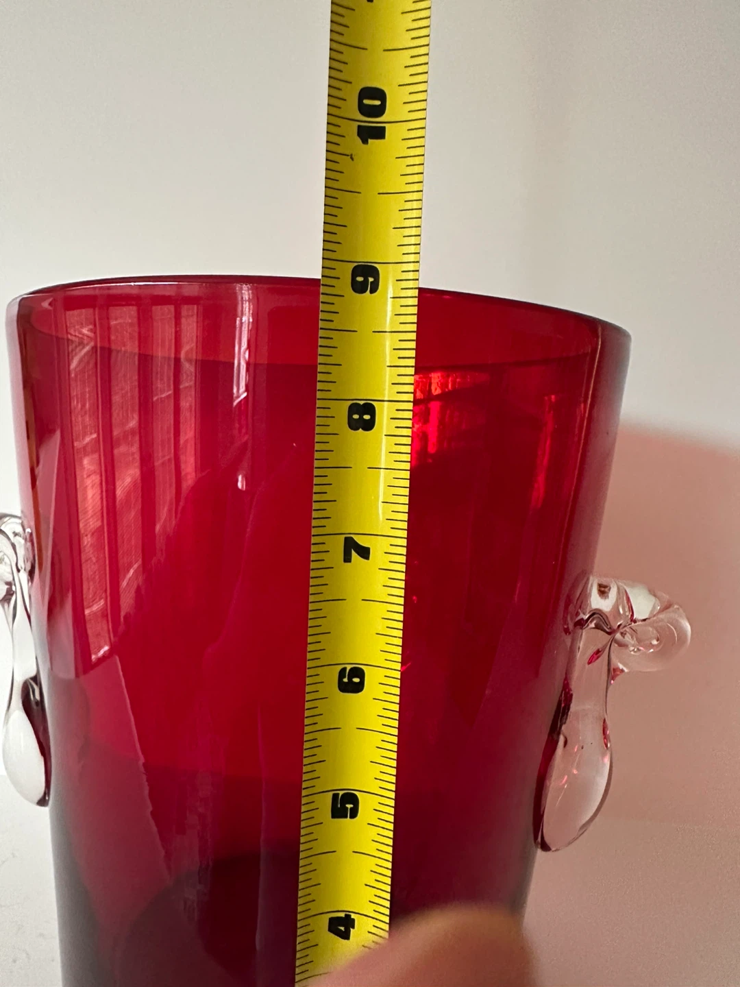 Italian Murano Hand Blown Glass Wine Ice Bucket 9” - photo 5