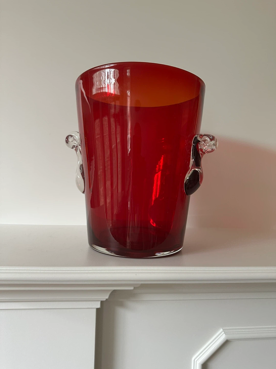 Italian Murano Hand Blown Glass Wine Ice Bucket 9”
