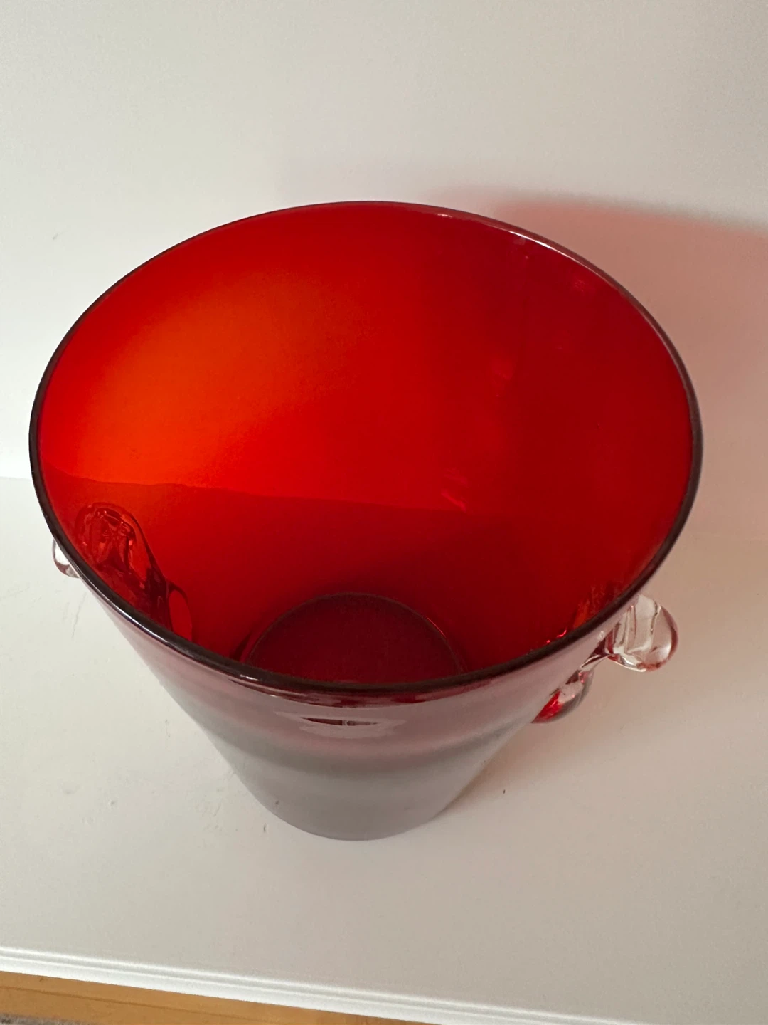 Italian Murano Hand Blown Glass Wine Ice Bucket 9” - photo 3
