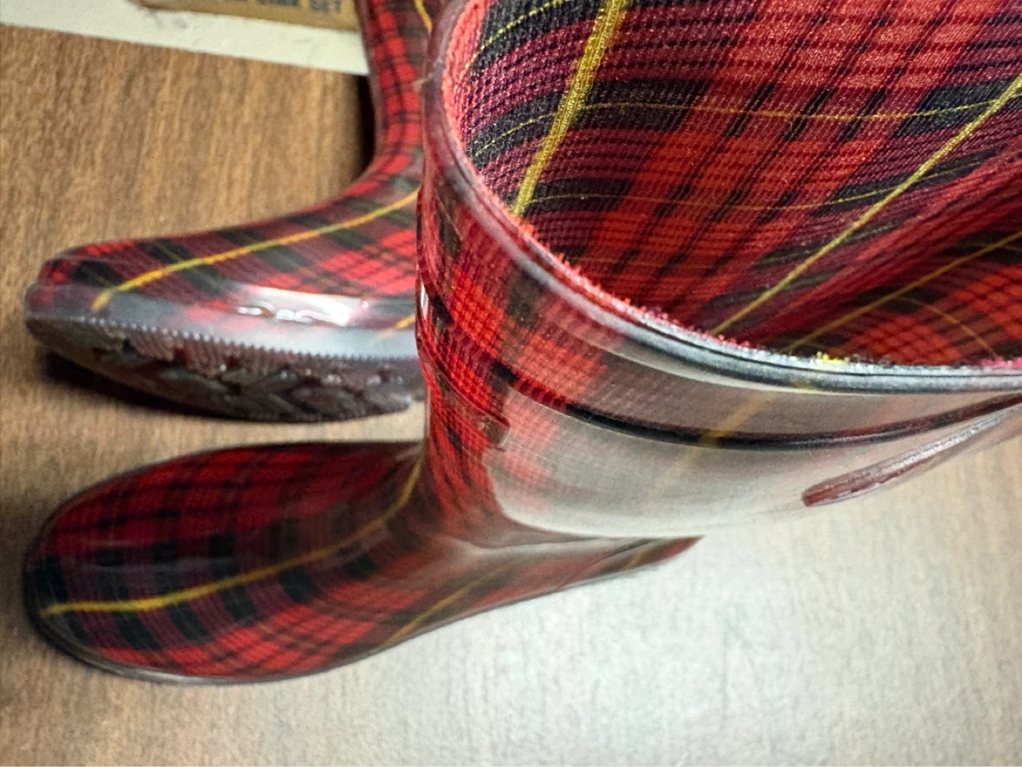 Red Plaid Rain Boots - photo 5