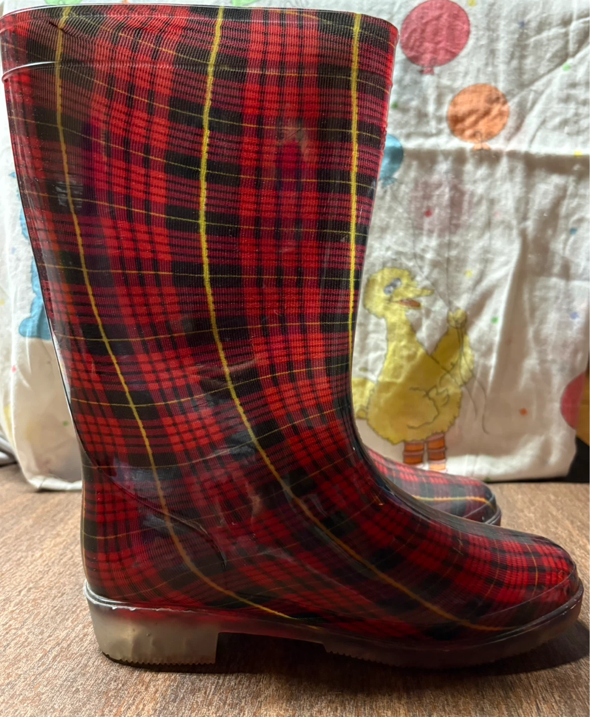 Red Plaid Rain Boots - photo 2