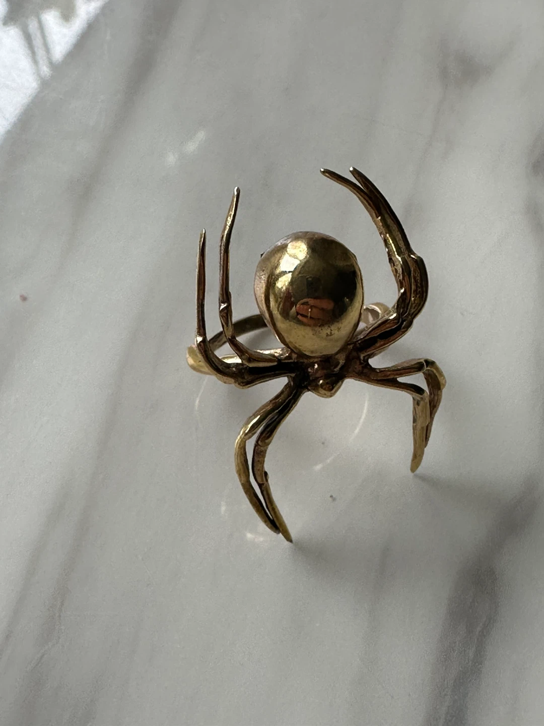 Gold Tone Spider Ring Size 5.5