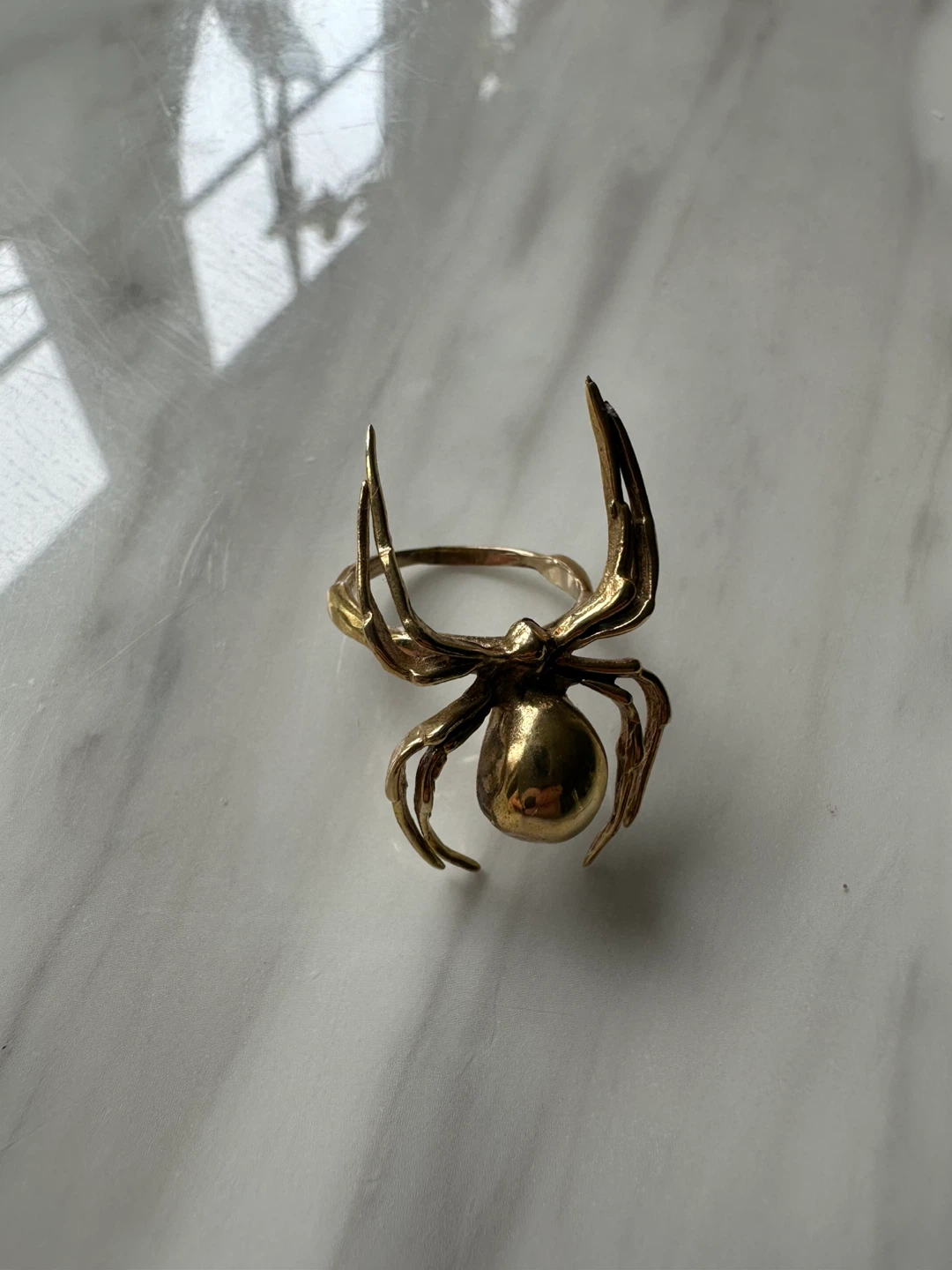 Gold Tone Spider Ring Size 5.5 - photo 2