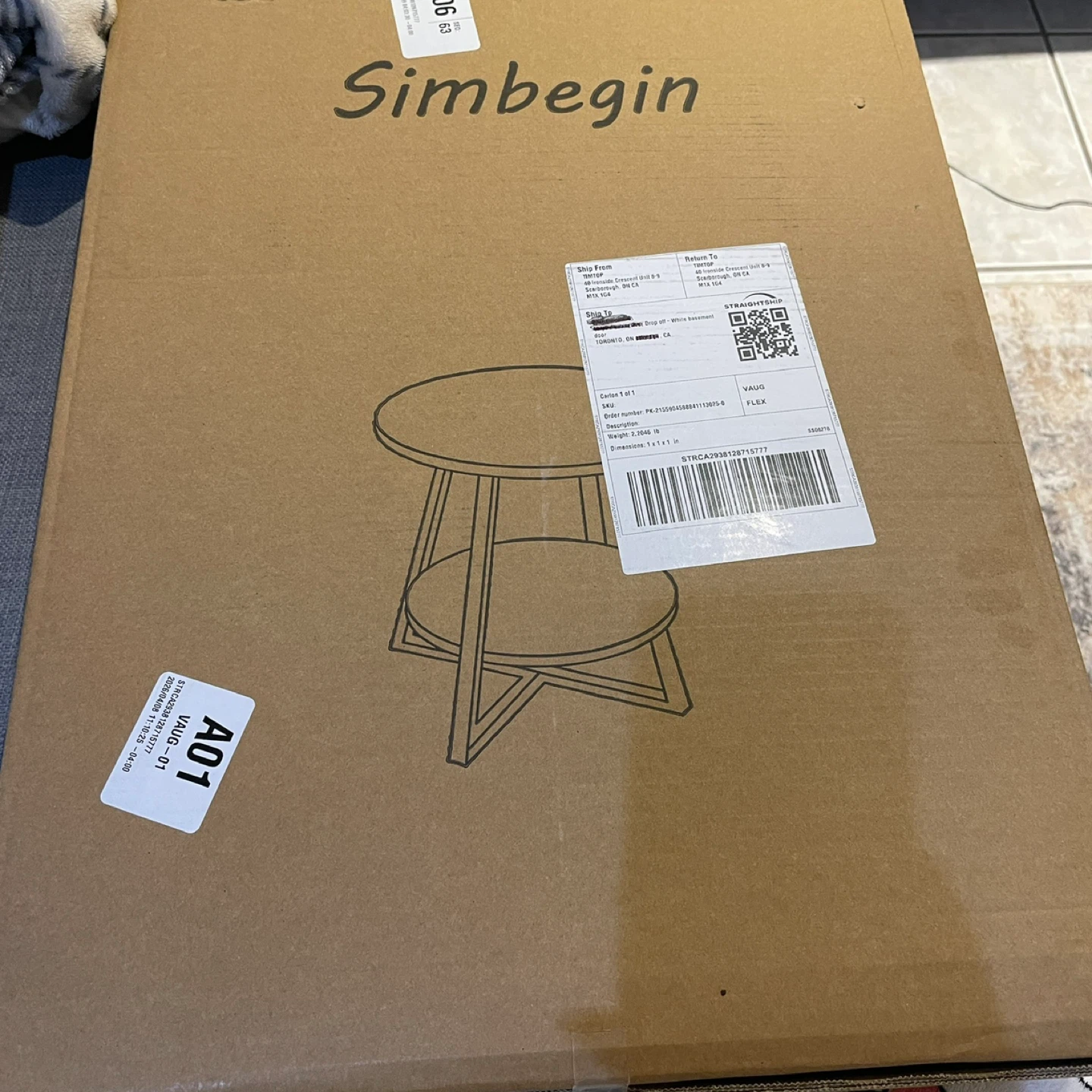 Simbegin Round Side Table - photo 2
