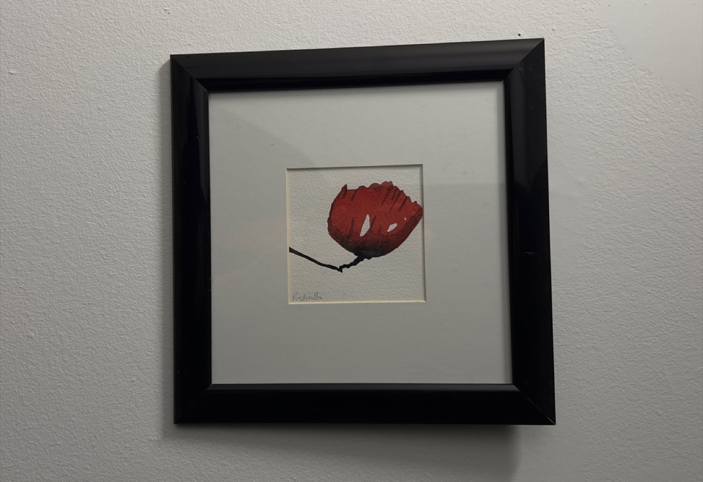 Original Watercolour "Hopeful Poppy" by Stephanie Rostirolla