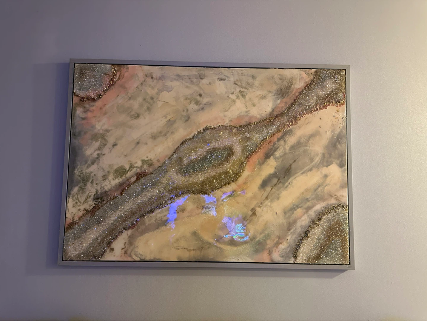 Framed Abstract Geode Wall Art