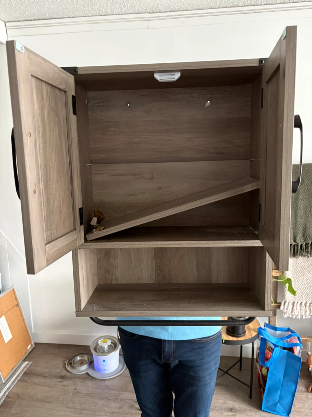 Rustic Storage Cabinet with towel bar - photo 3