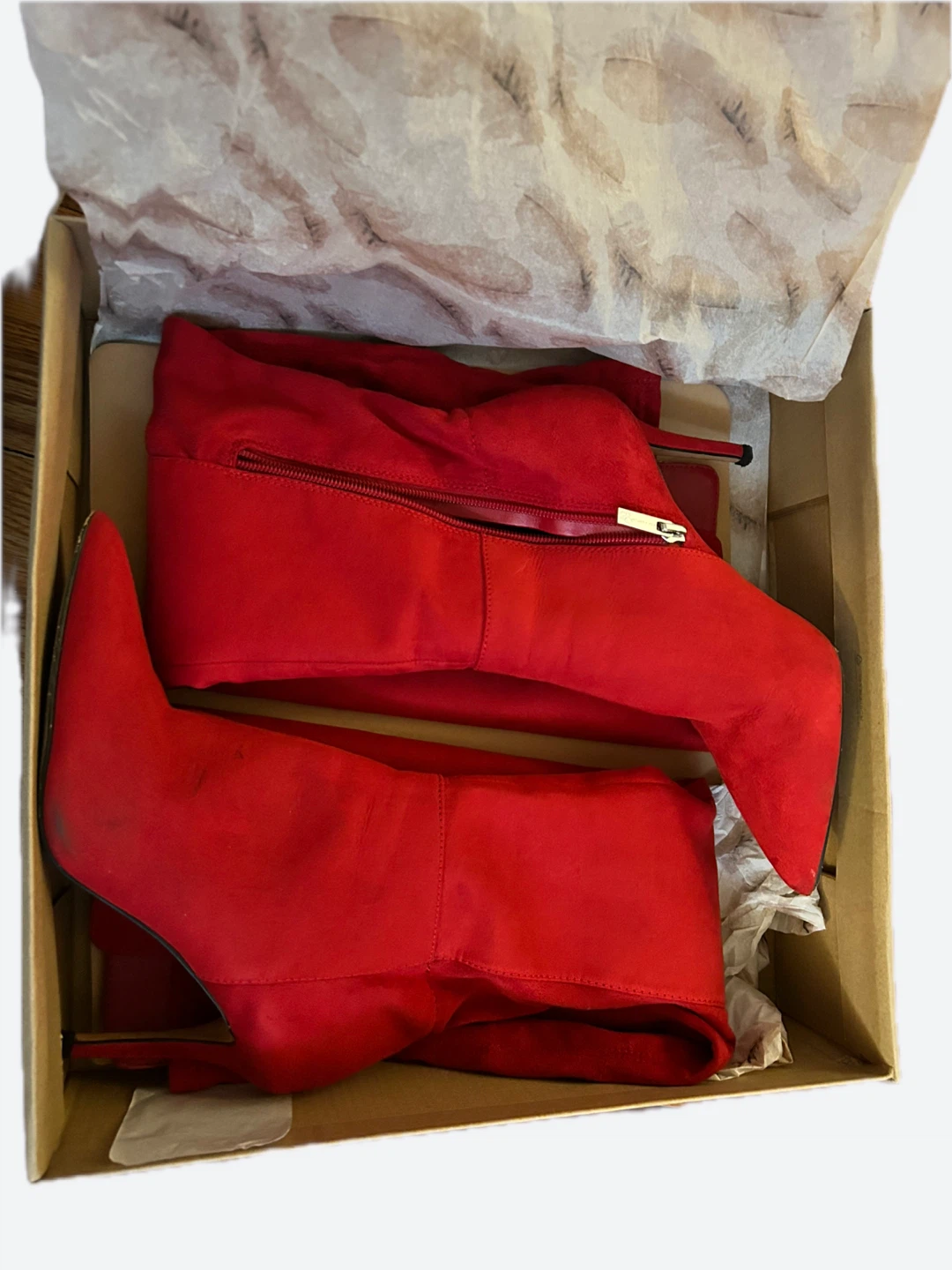 Jessica Simpson JS-AMRIENA Red Suede Boots