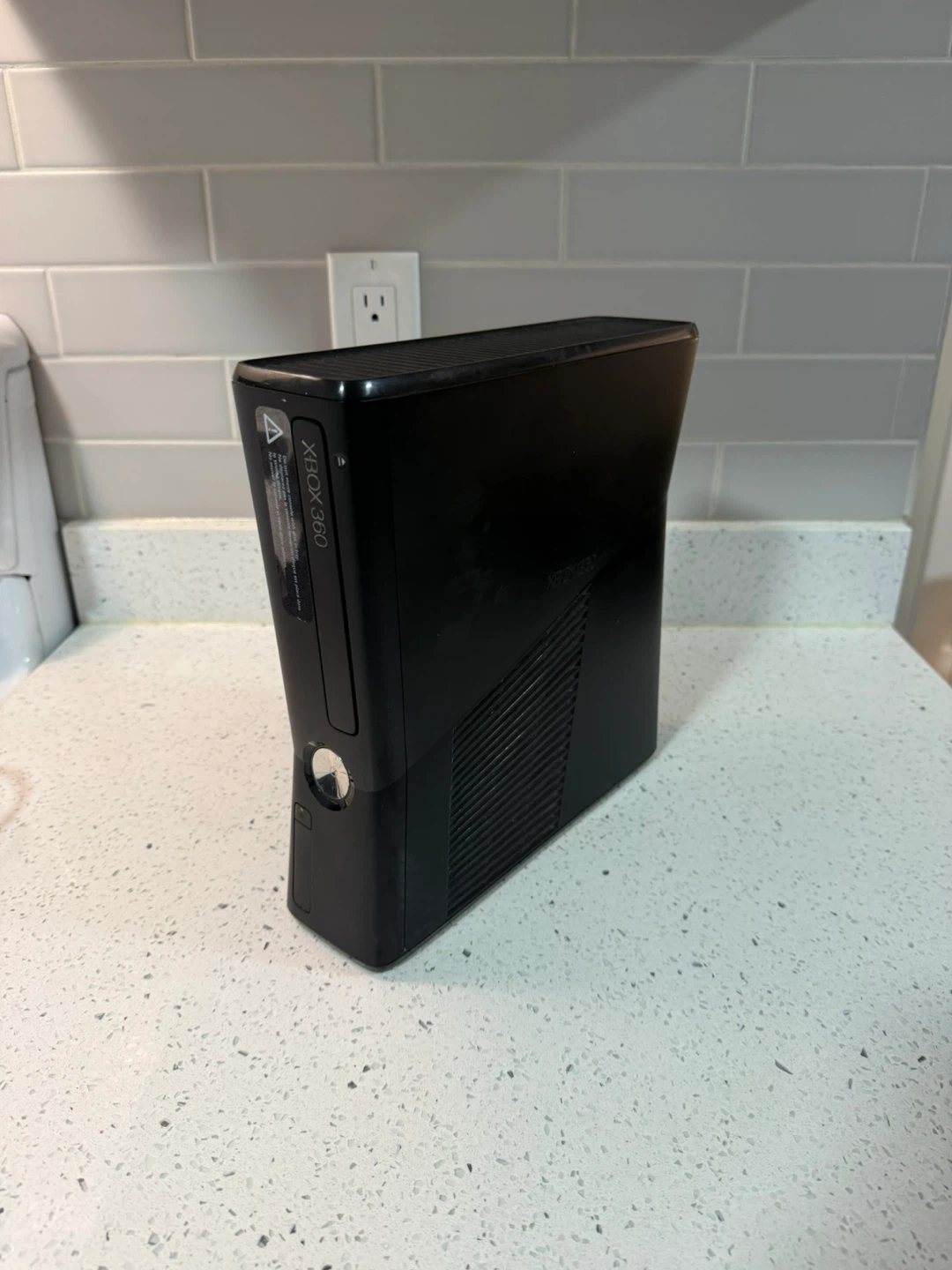 Black Xbox 360 S Console with Power Supply