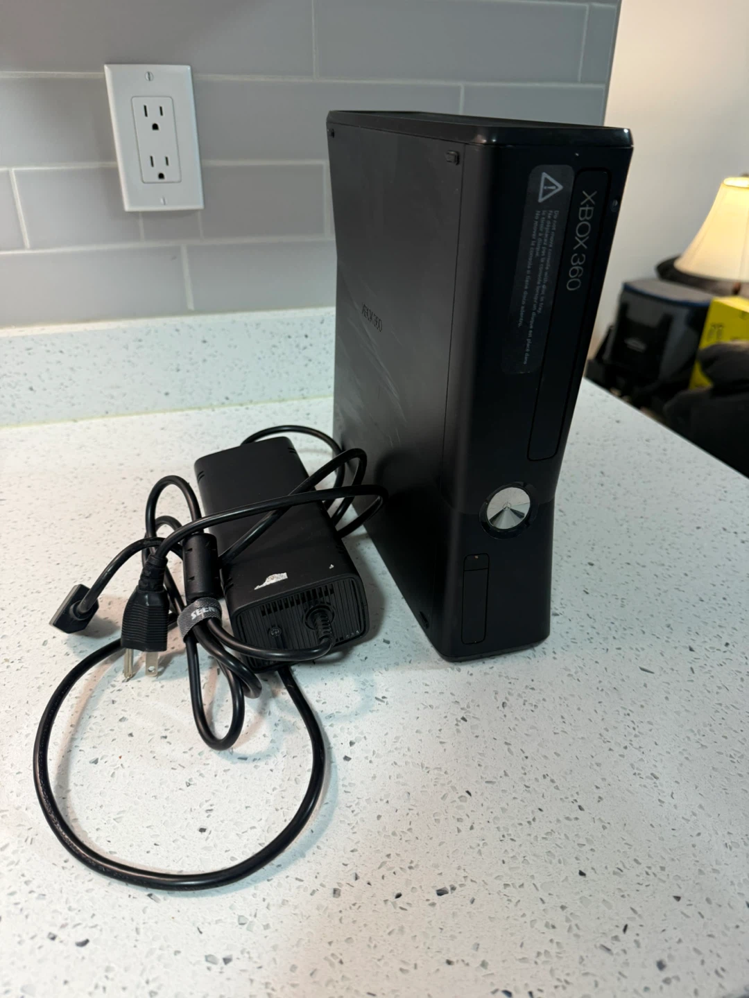 Black Xbox 360 S Console with Power Supply - photo 5