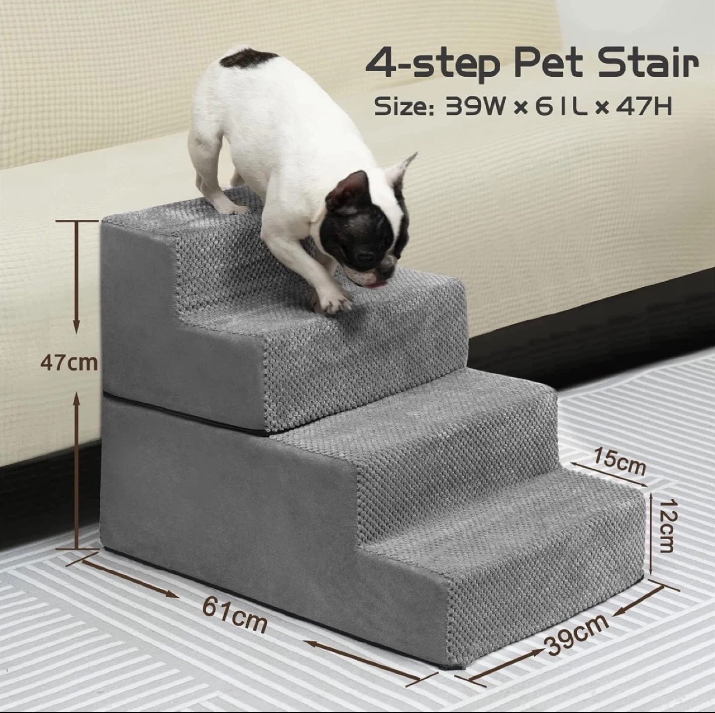 4 Tier Pet Stairs - Grey - photo 5