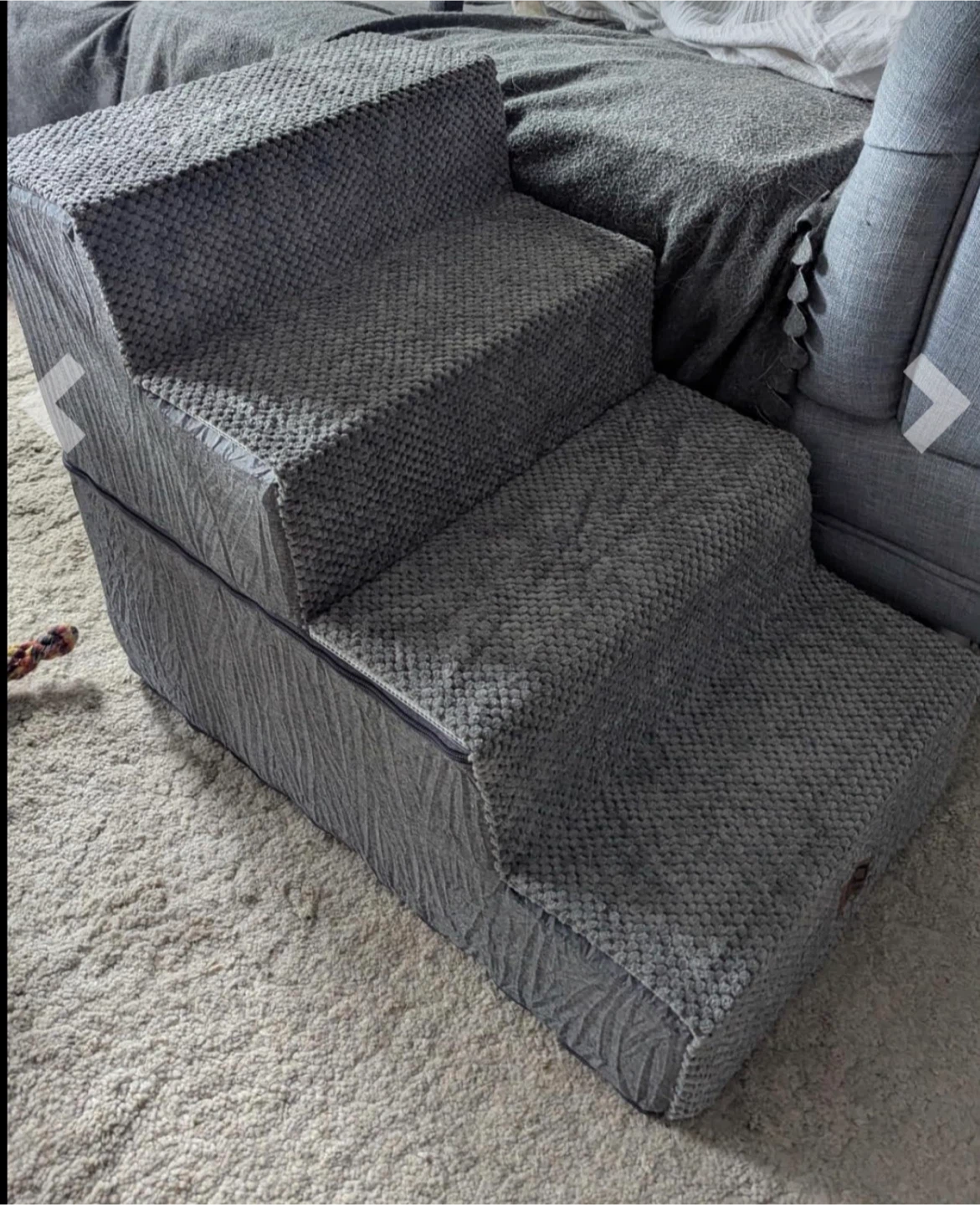 4 Tier Pet Stairs - Grey