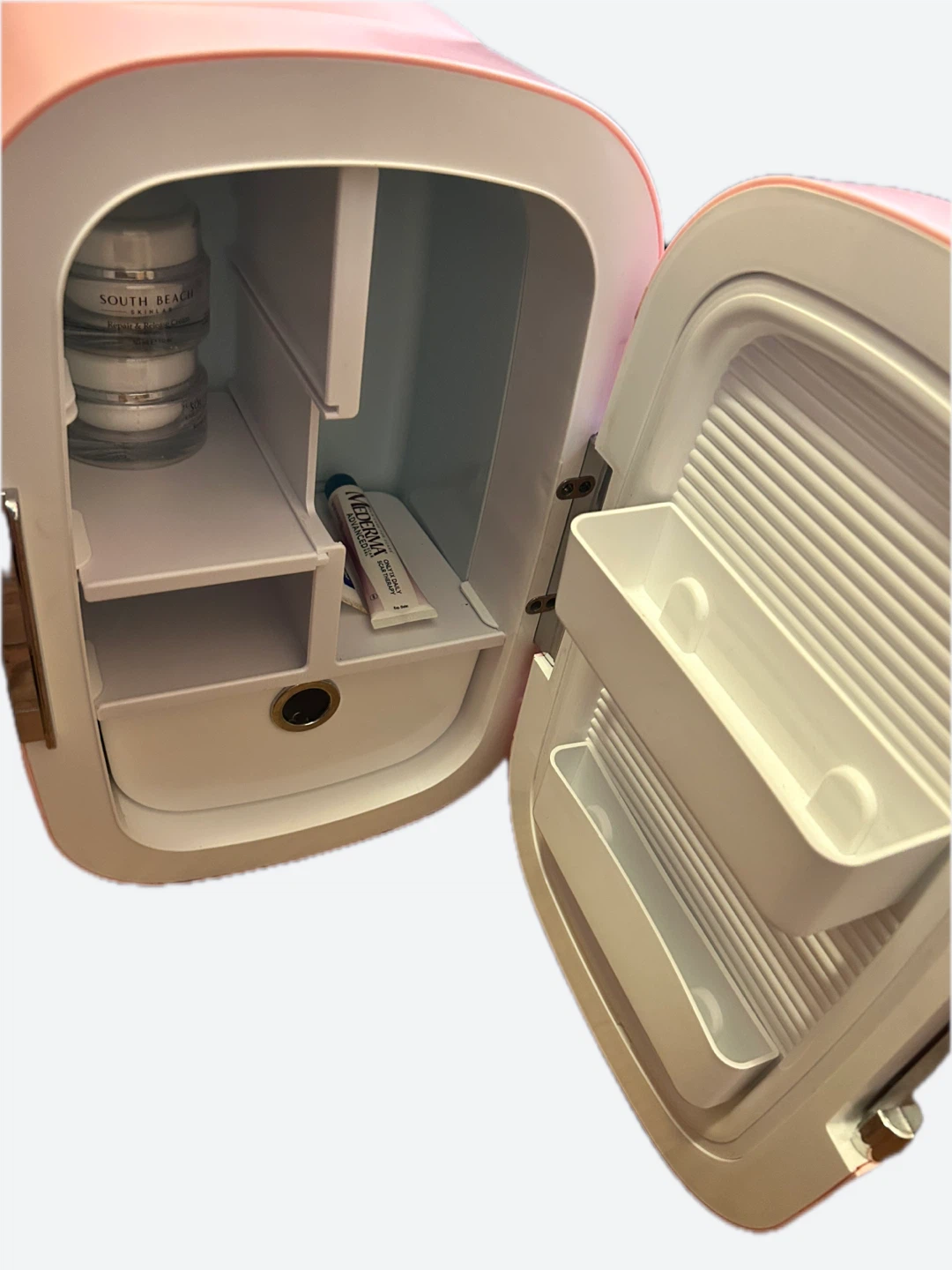 Pink Mini Skincare Refrigerator with Mirror