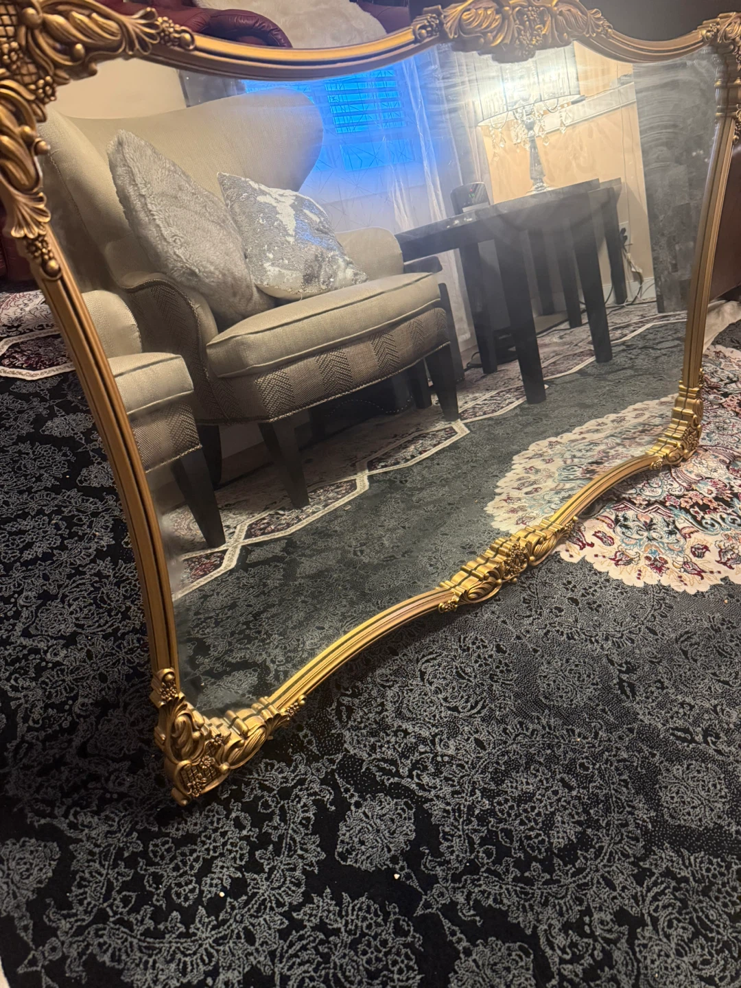Ornate Gold Framed Wall Mirror - photo 2