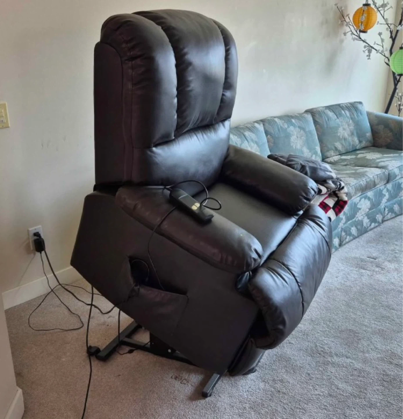 Power Lift Recliner Chair - Brown  Leather