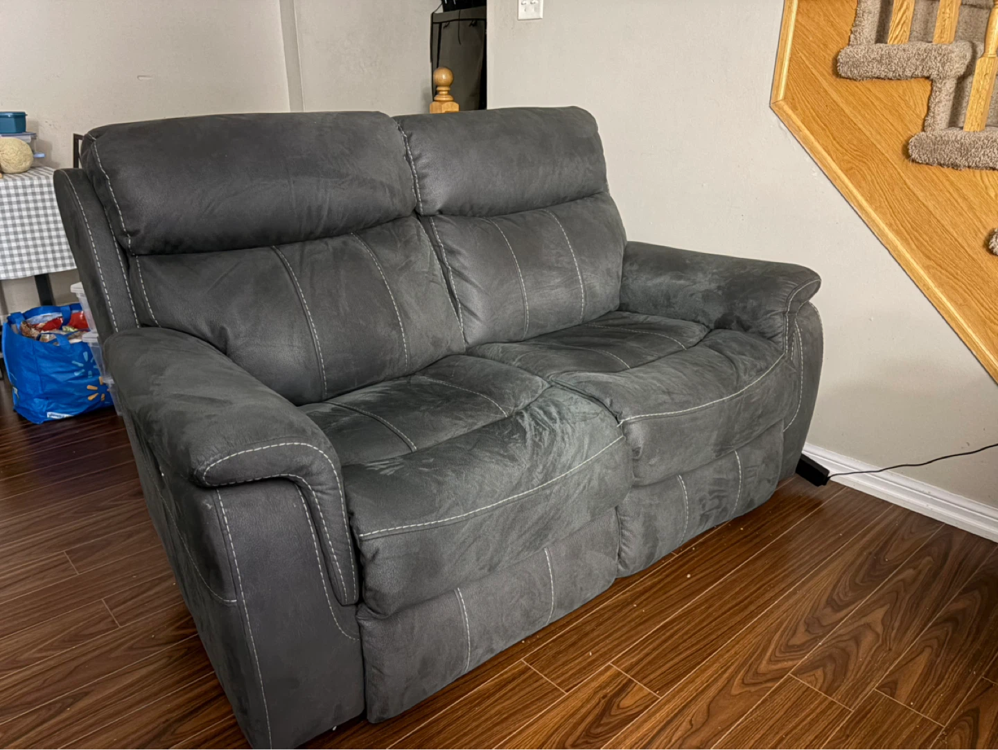 Dark Grey Power Reclining Loveseat