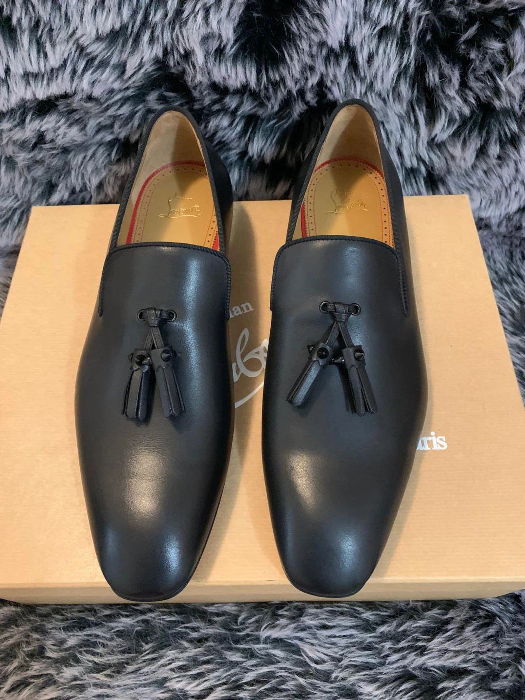 Christian Louboutin Black Leather Tassel Loafers - photo 2
