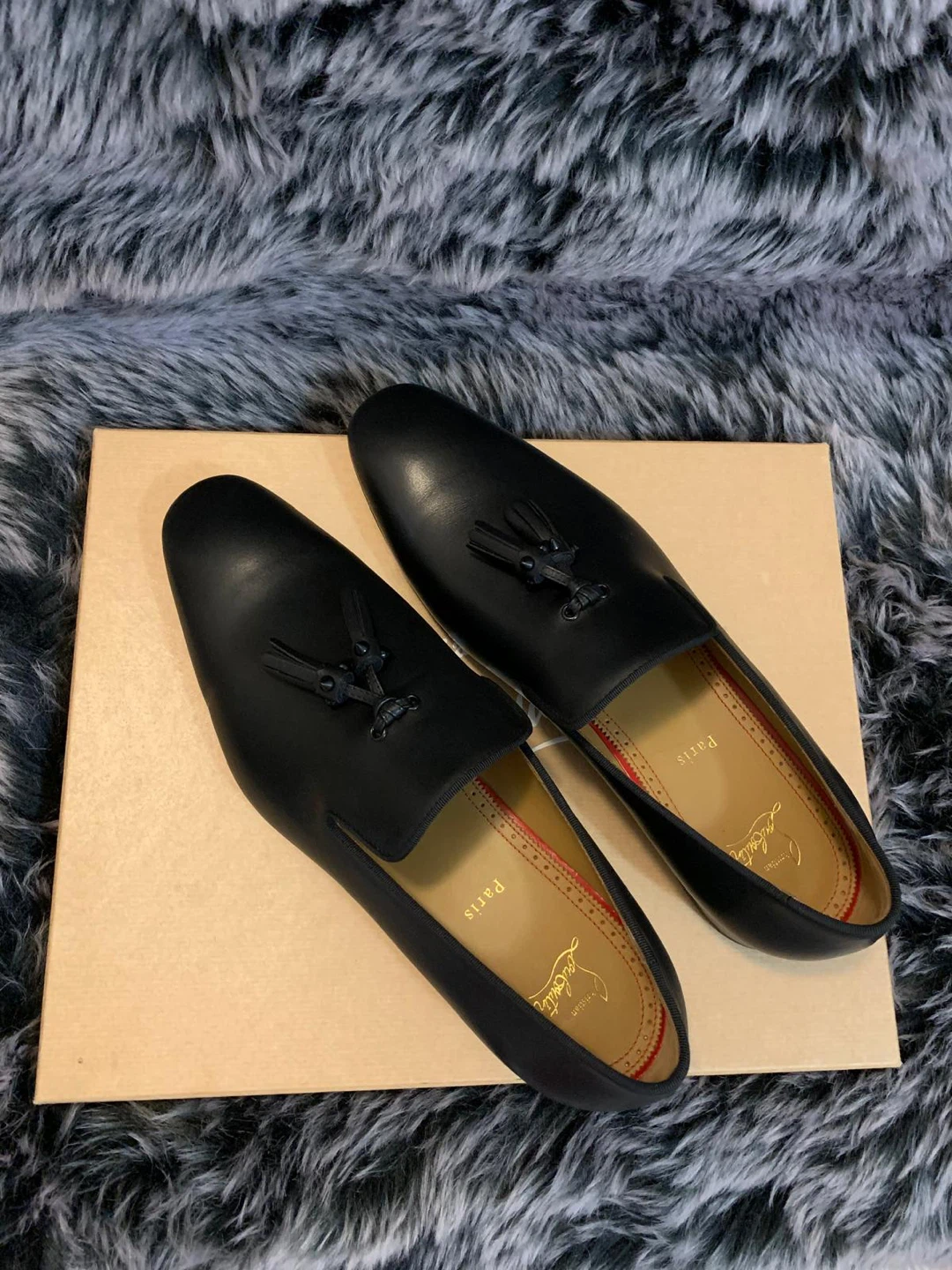 Christian Louboutin Black Leather Tassel Loafers - photo 3