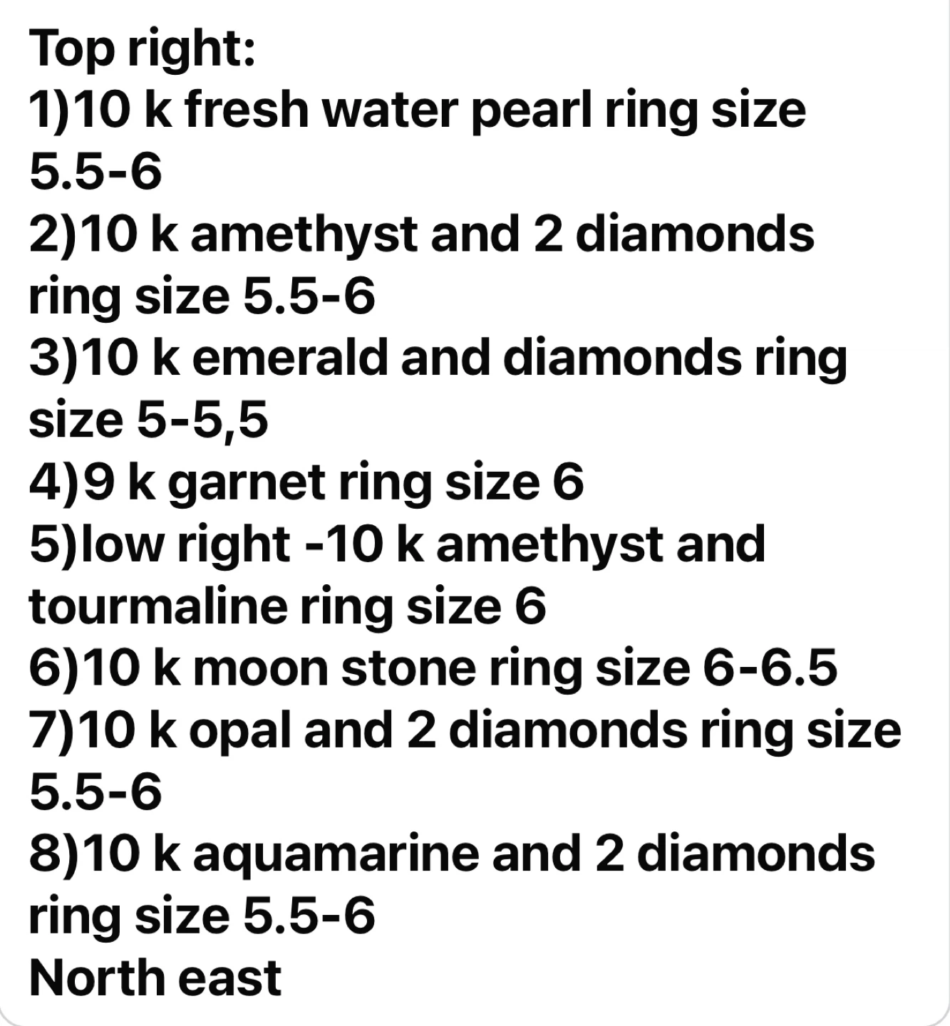 Assorted 10 k Gemstone rings -200 dollars each - photo 2