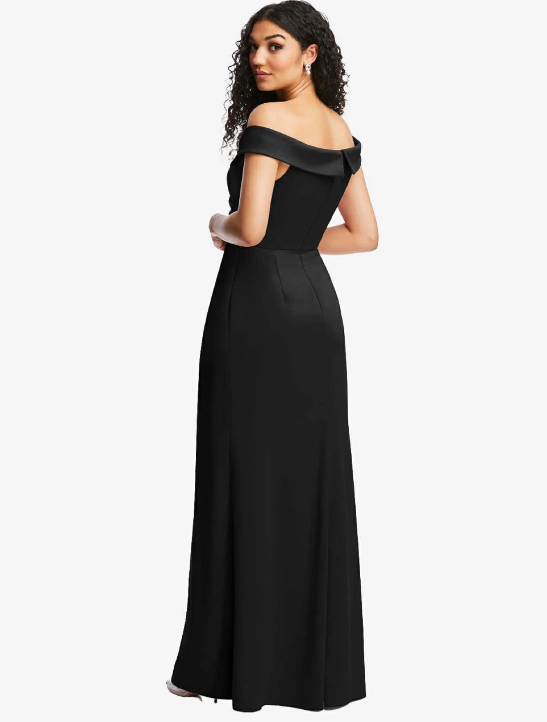 Dessy Group Black Off-the-Shoulder Maxi Dress - photo 3