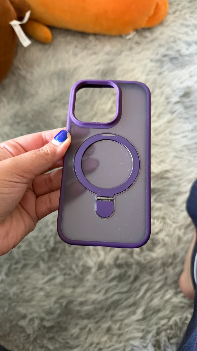 Purple iPhone 14 pro Case with Ring Holder - photo 3