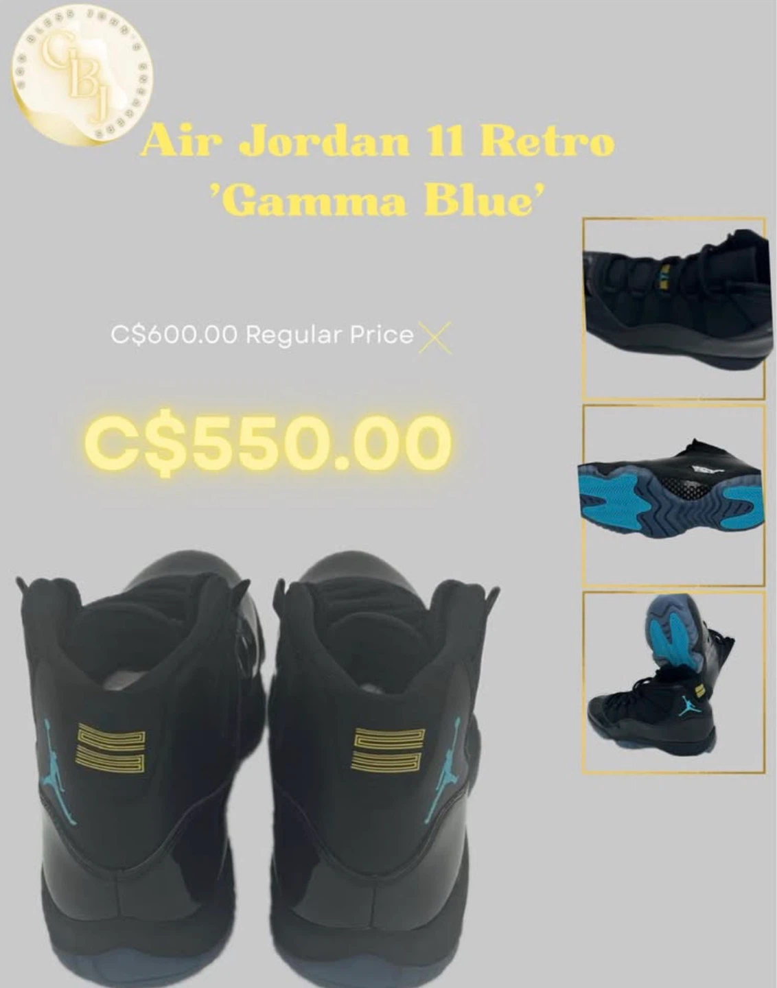 Air Jordan 11 Retro 'Gamma Blue' Men's Shoes