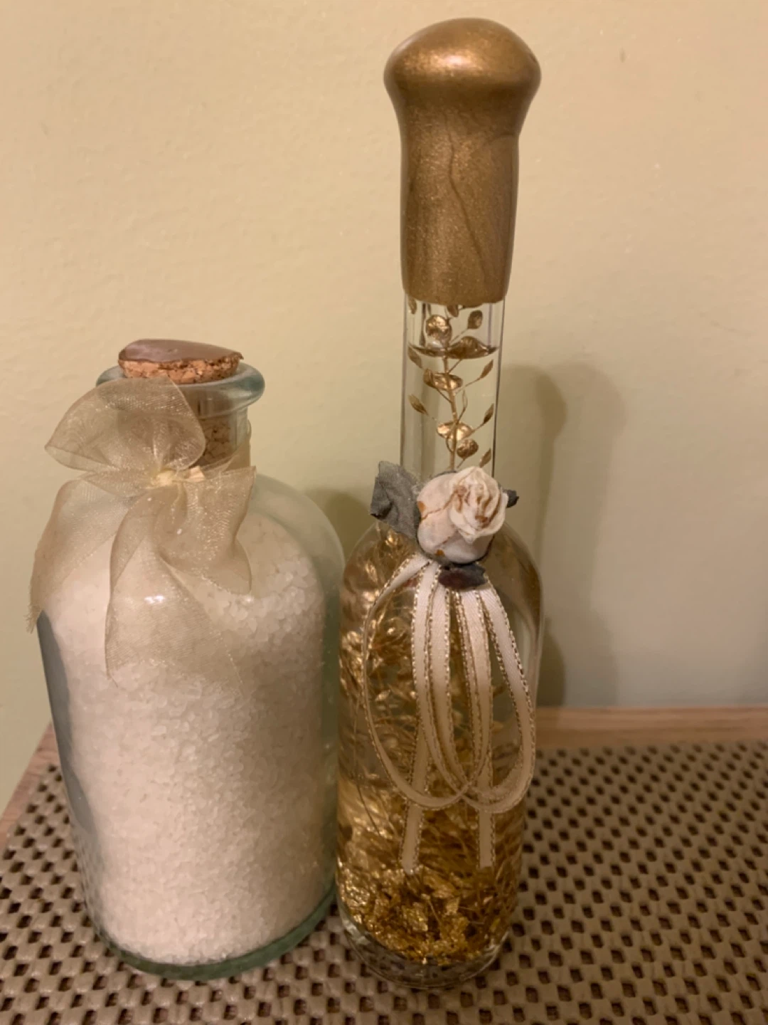 Decorative Bottles with Bath Salts and Potpourri