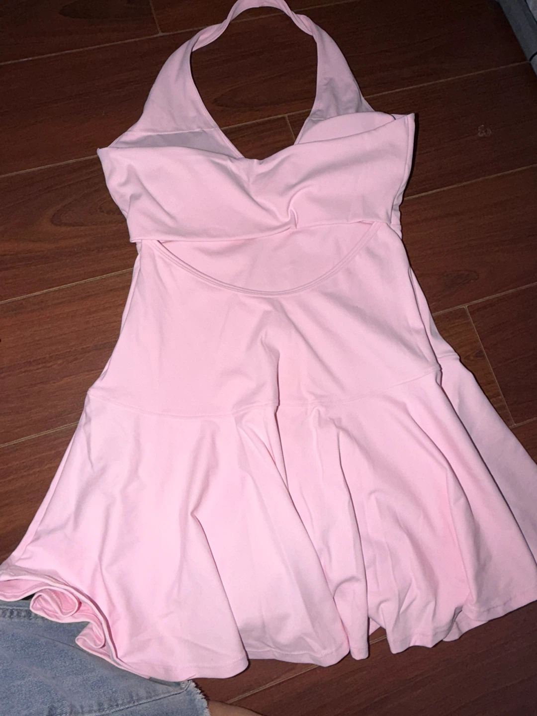 Pink Halter Neck Dress