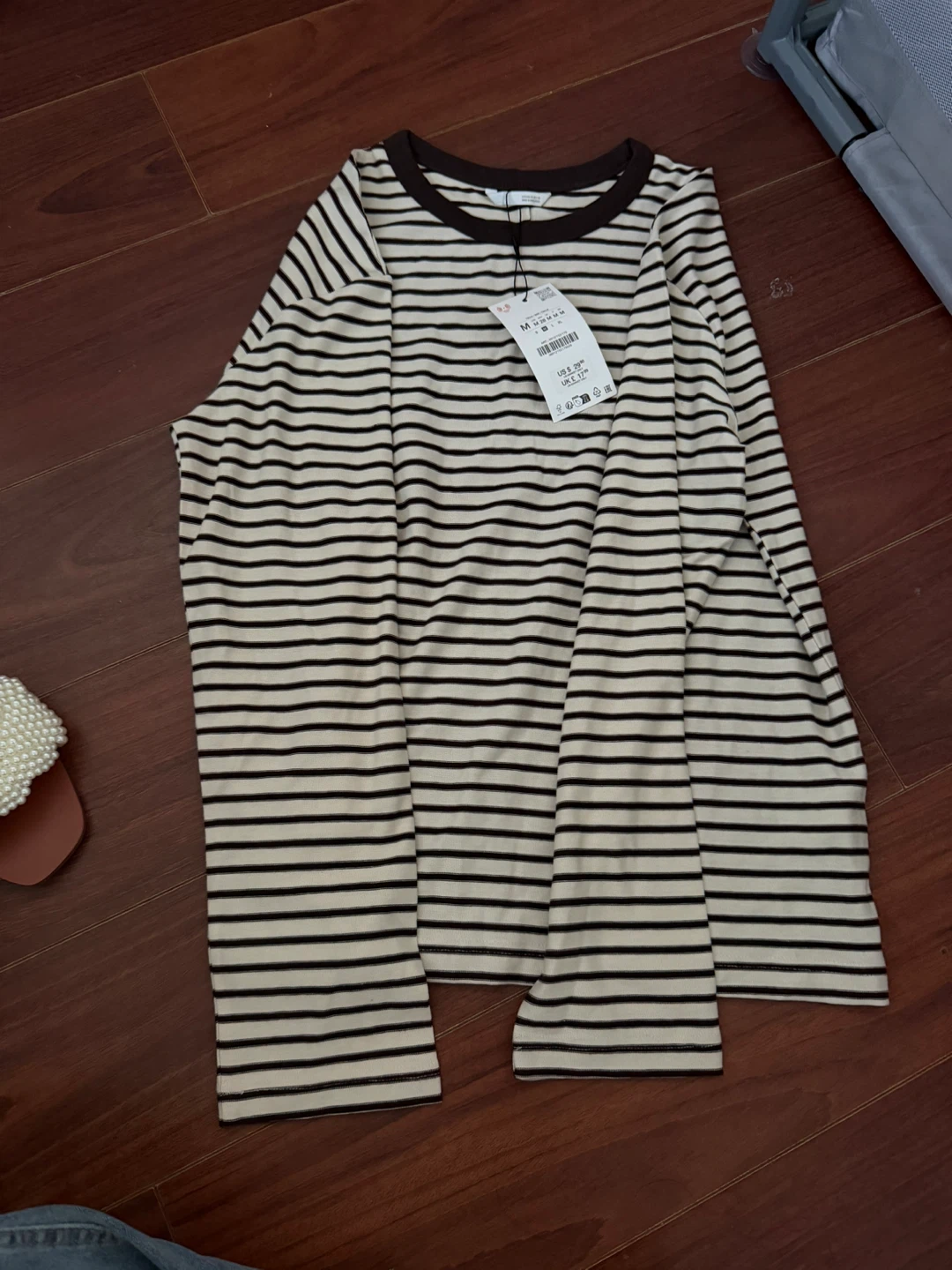 Zara Striped Long Sleeve T-Shirt Size M - photo 3