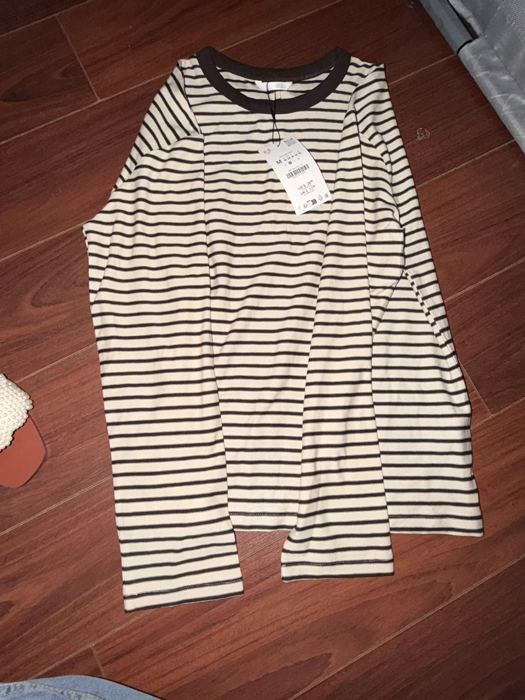 Zara Striped Long Sleeve T-Shirt Size M - photo 2
