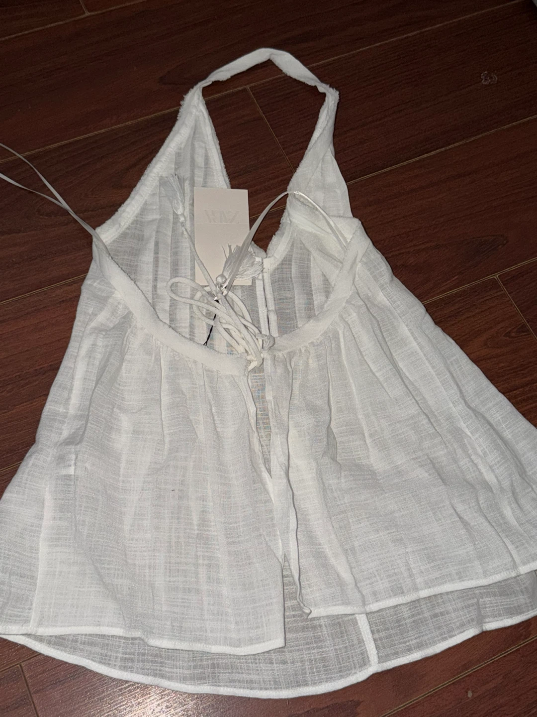 Zara White Halter Neck Top - XS - photo 2