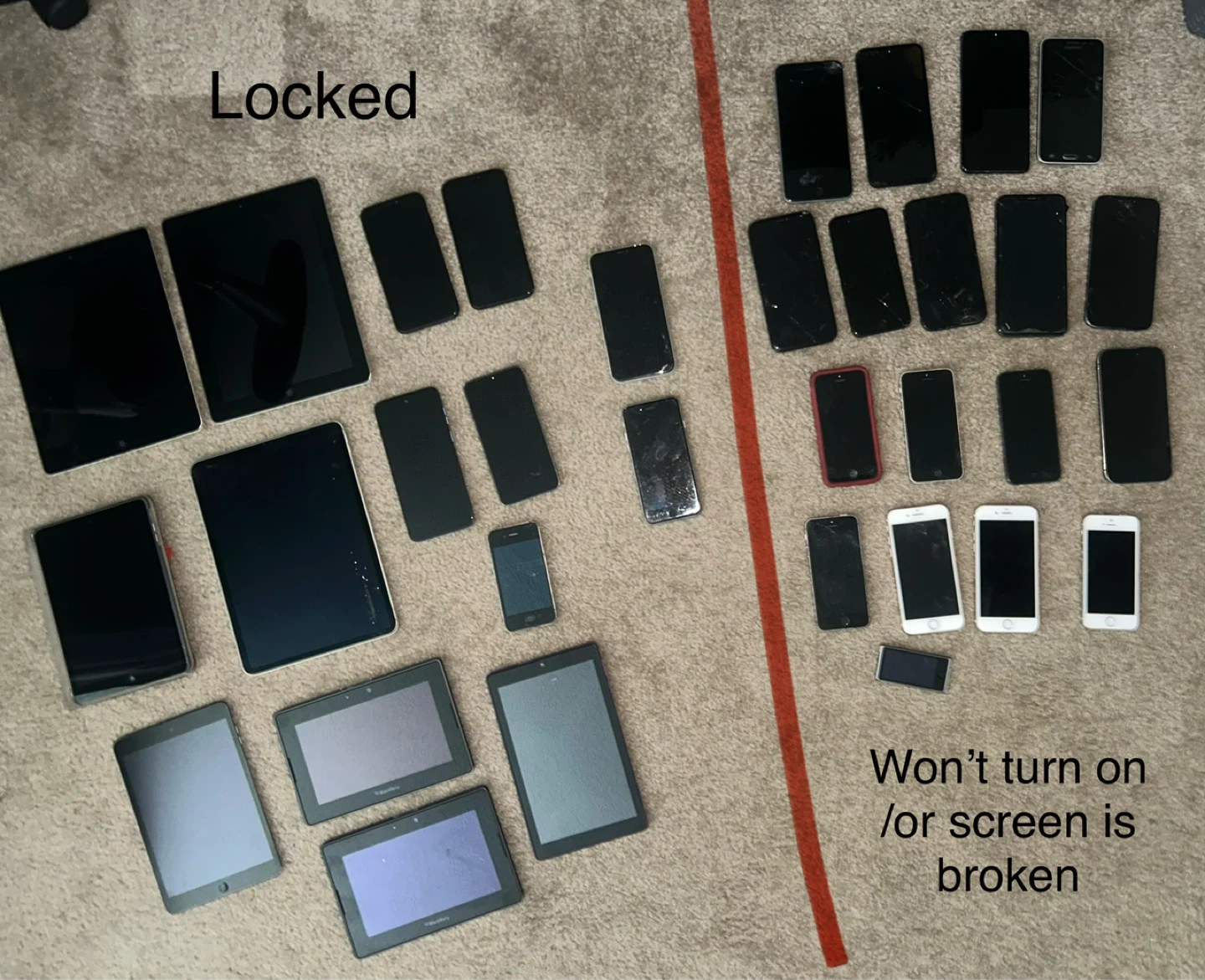 Assorted Broken Phones and Tablets for Repair or Parts - photo 2