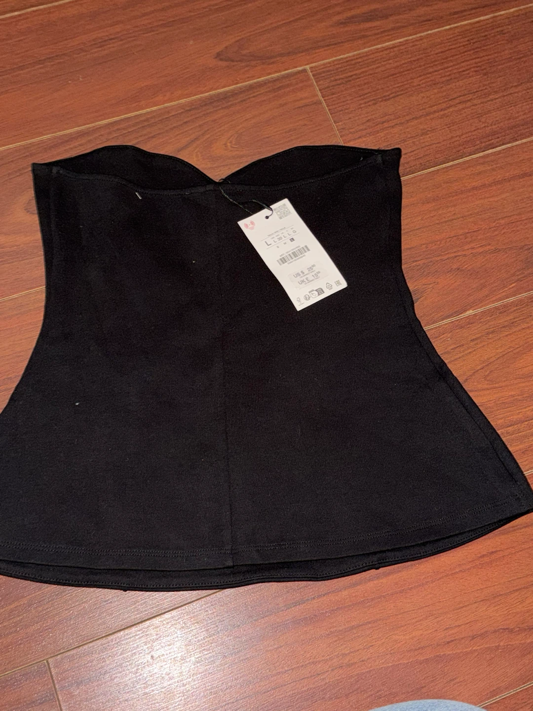 Black Strapless Top