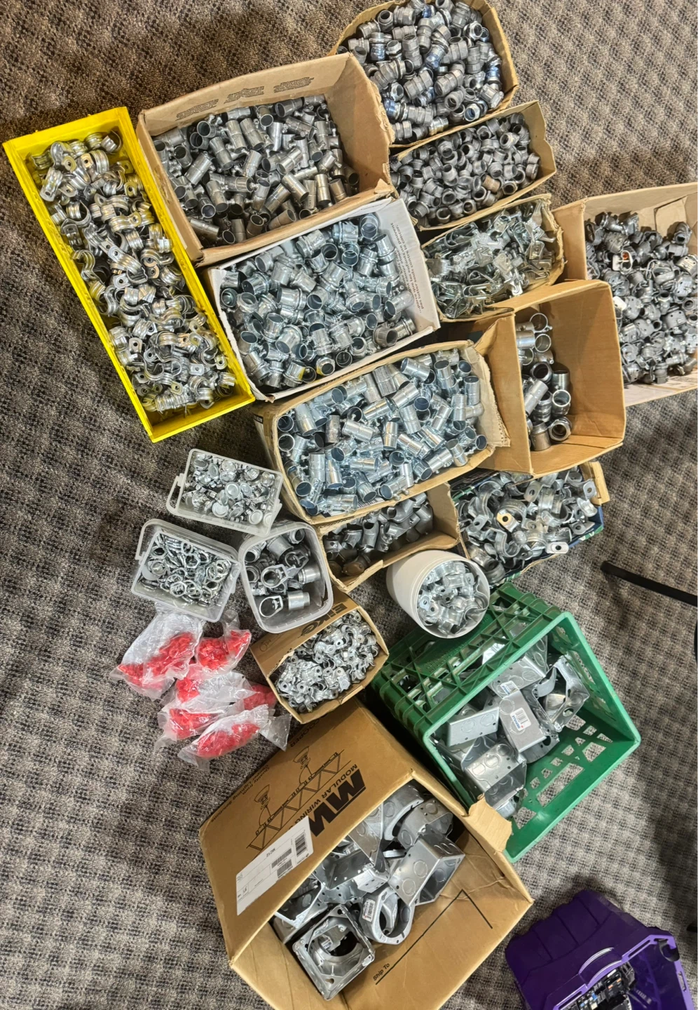 Assorted Electrical Conduit Fittings and Boxes