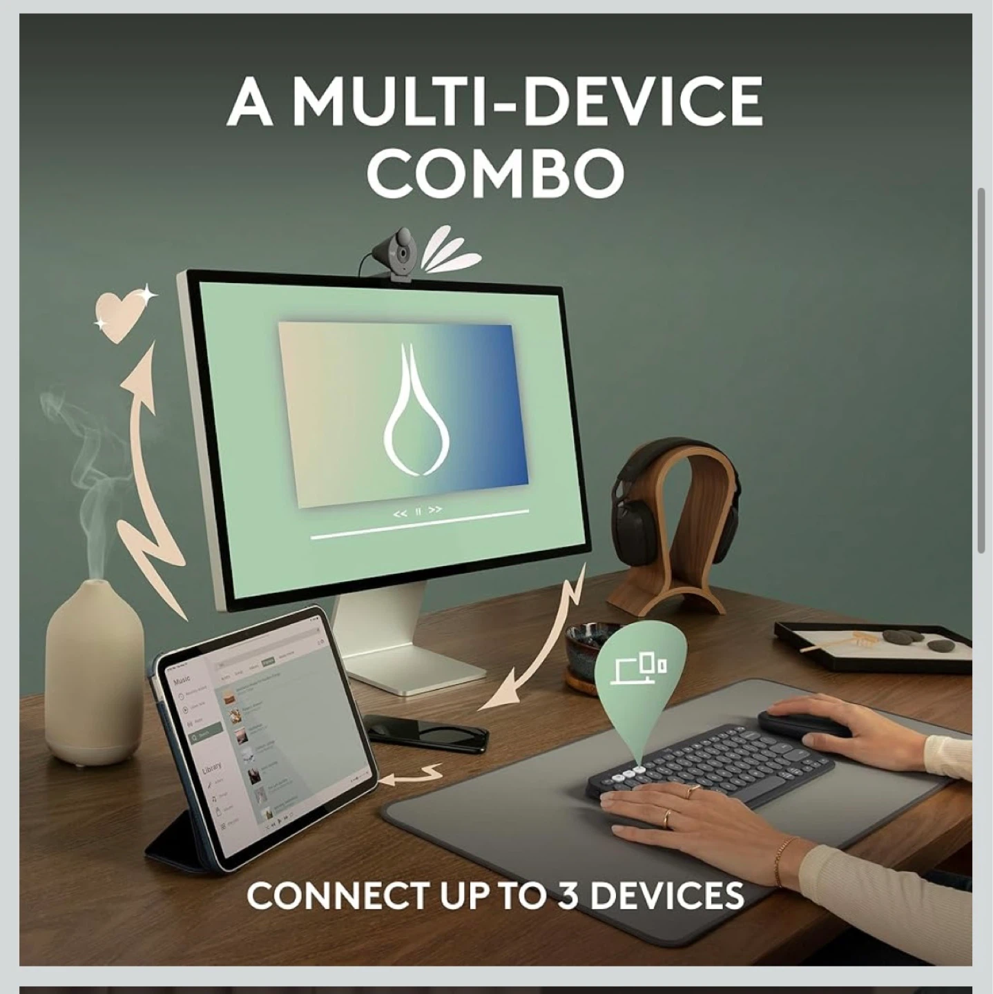 Logitech Pebble 2 Wireless Keyboard & Mouse Combo (Bluetooth) - photo 3