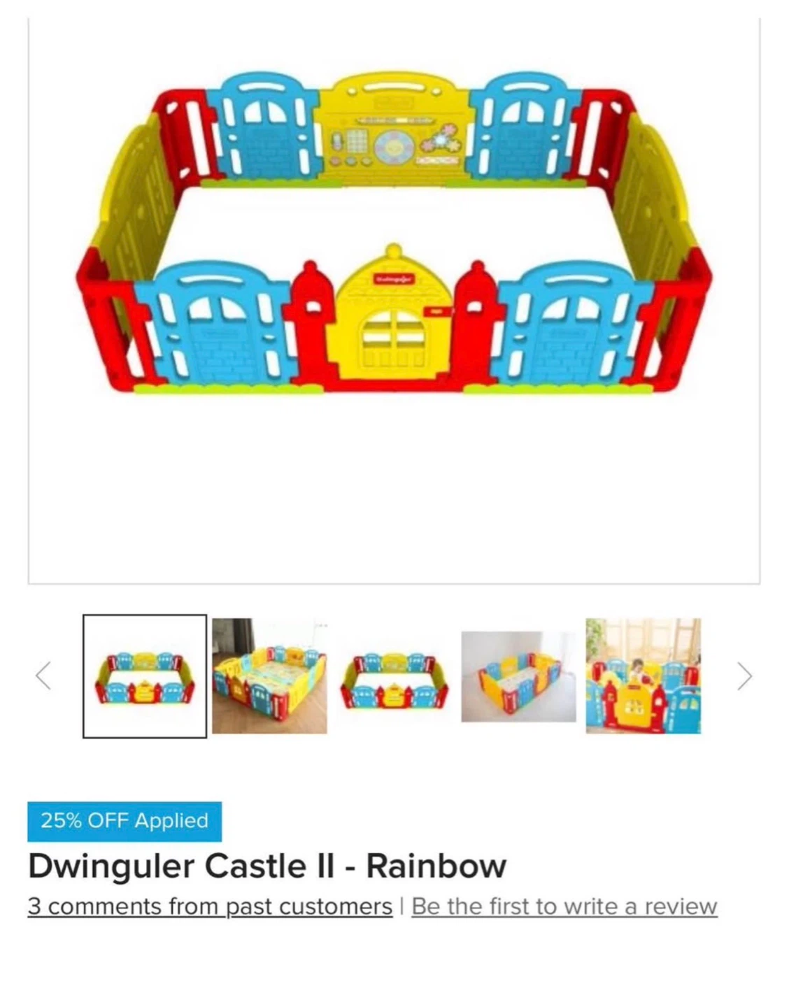 Dwinguler Castle II Playpen - Rainbow