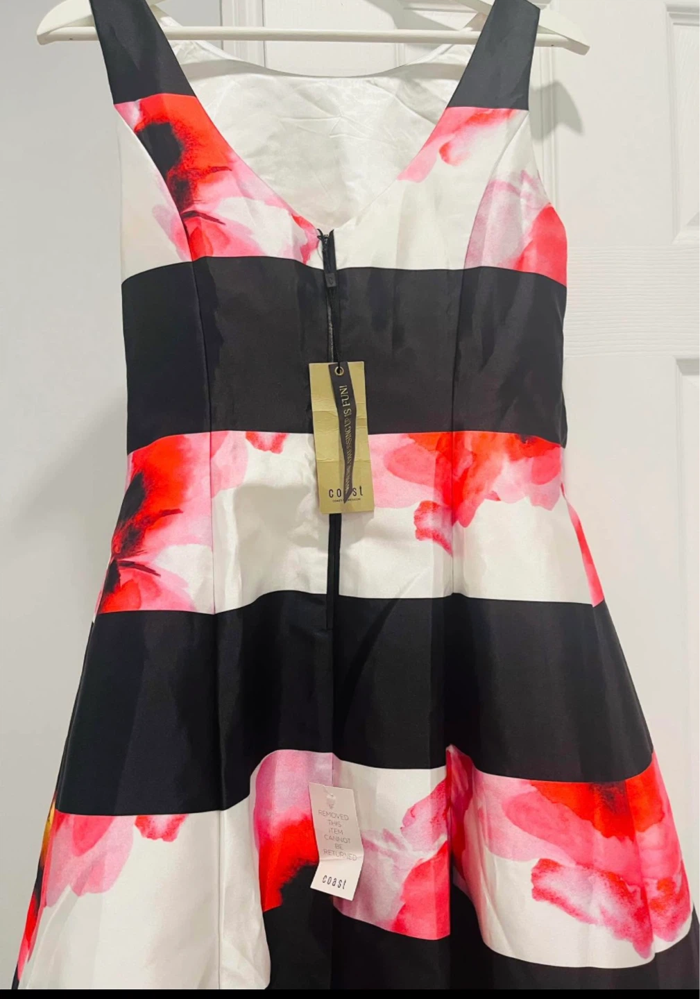 Coast Floral Stripe Fit and Flare Dress - photo 2