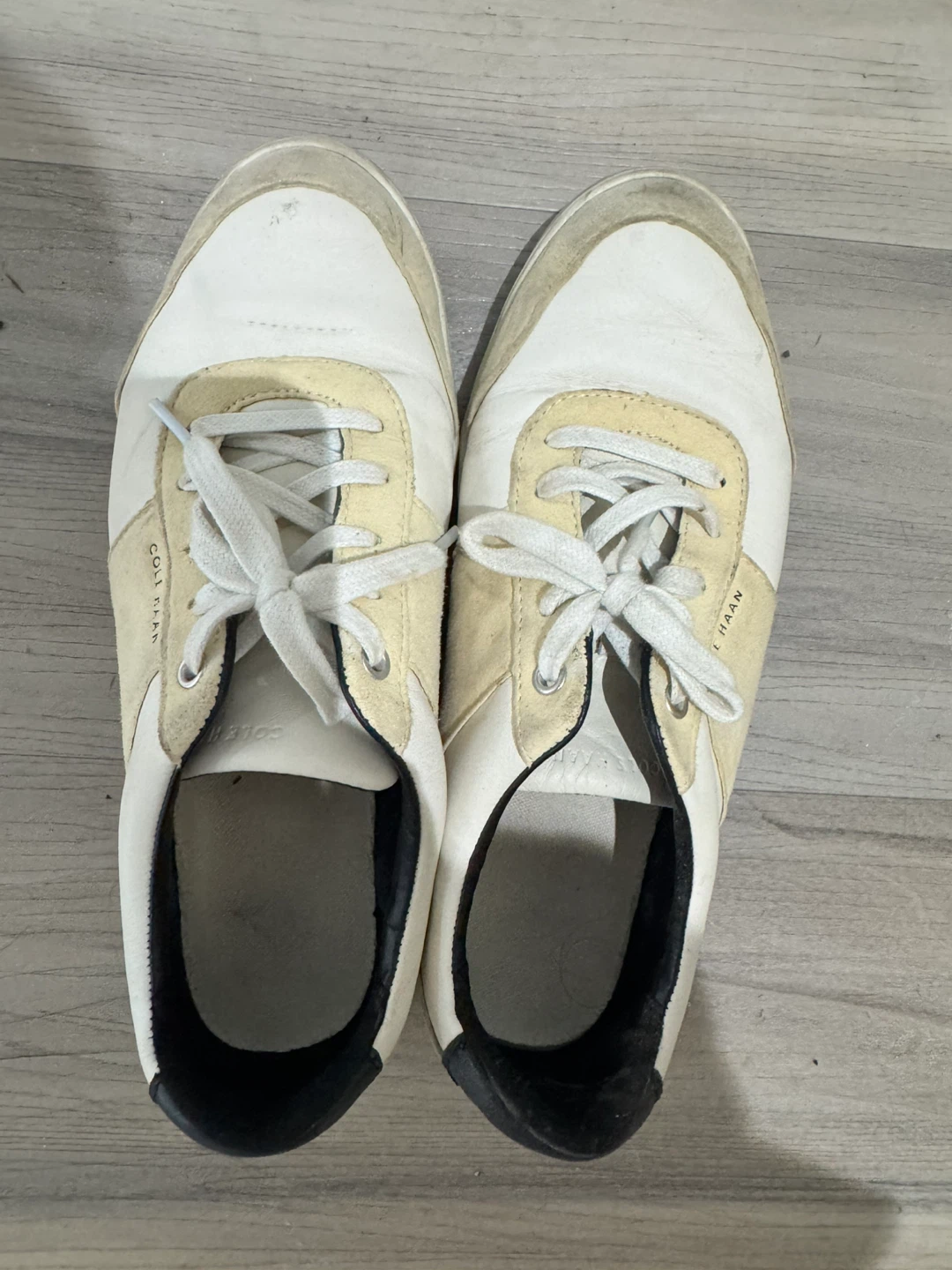 Cole Haan White/Tan Leather Sneakers