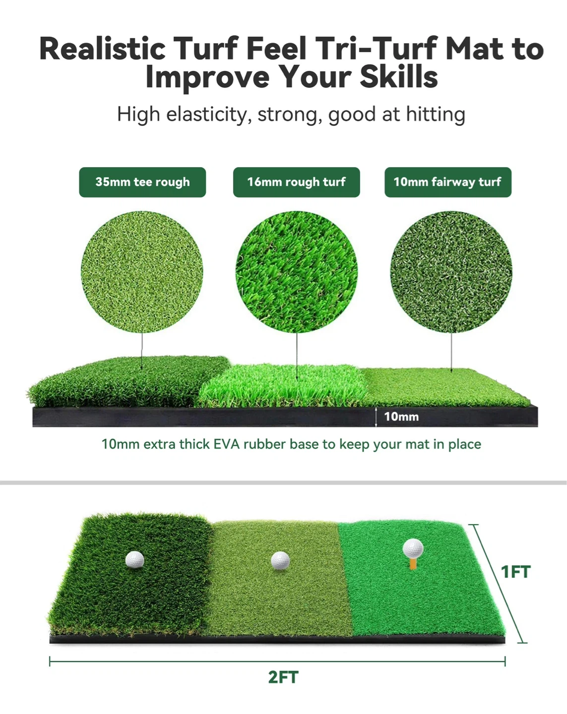 Outdoor Indoor Golf Hitting Net with 10 Balls - 10’x7’ - photo 4