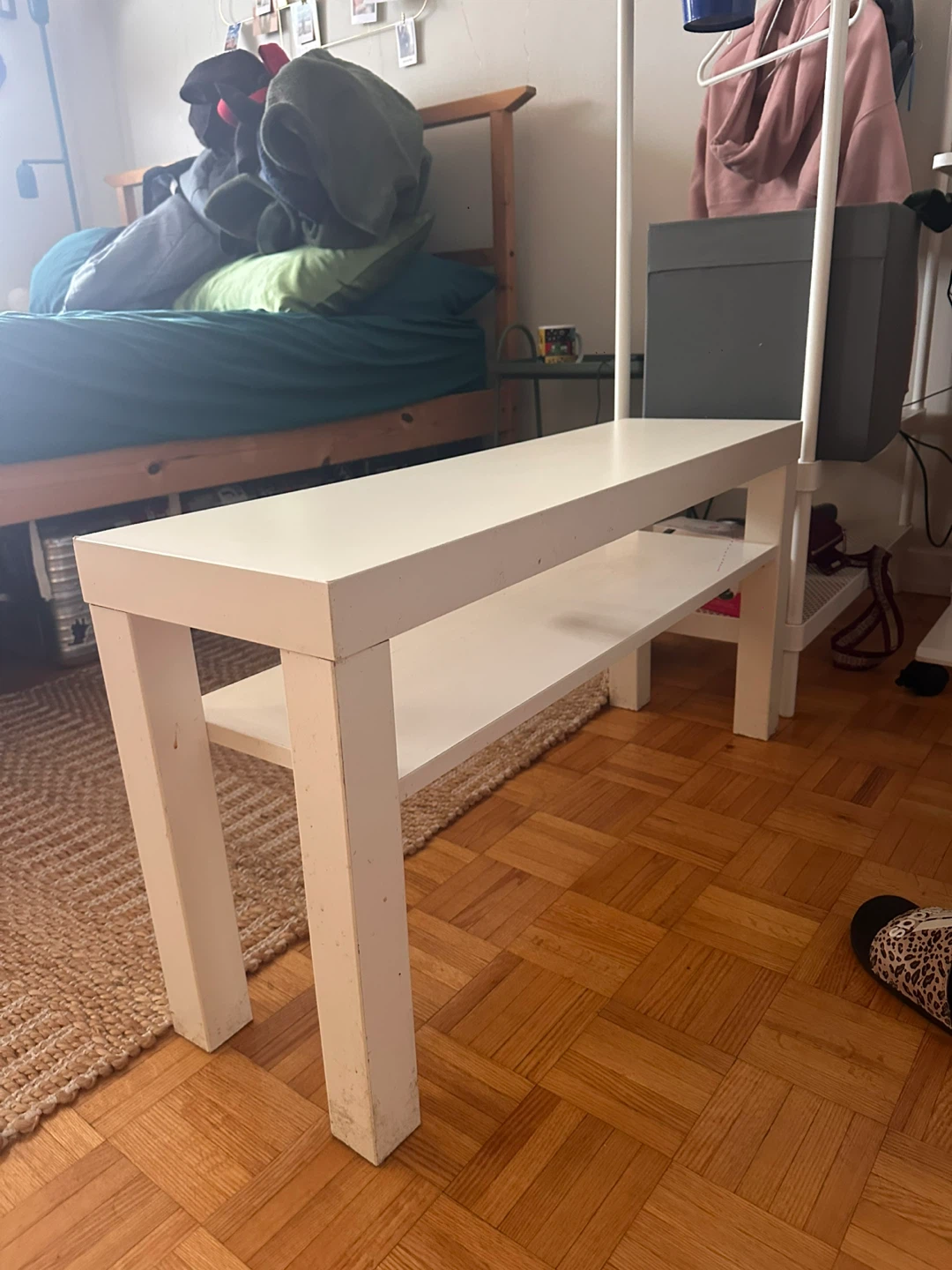 White 2-Tier Shelf Unit
